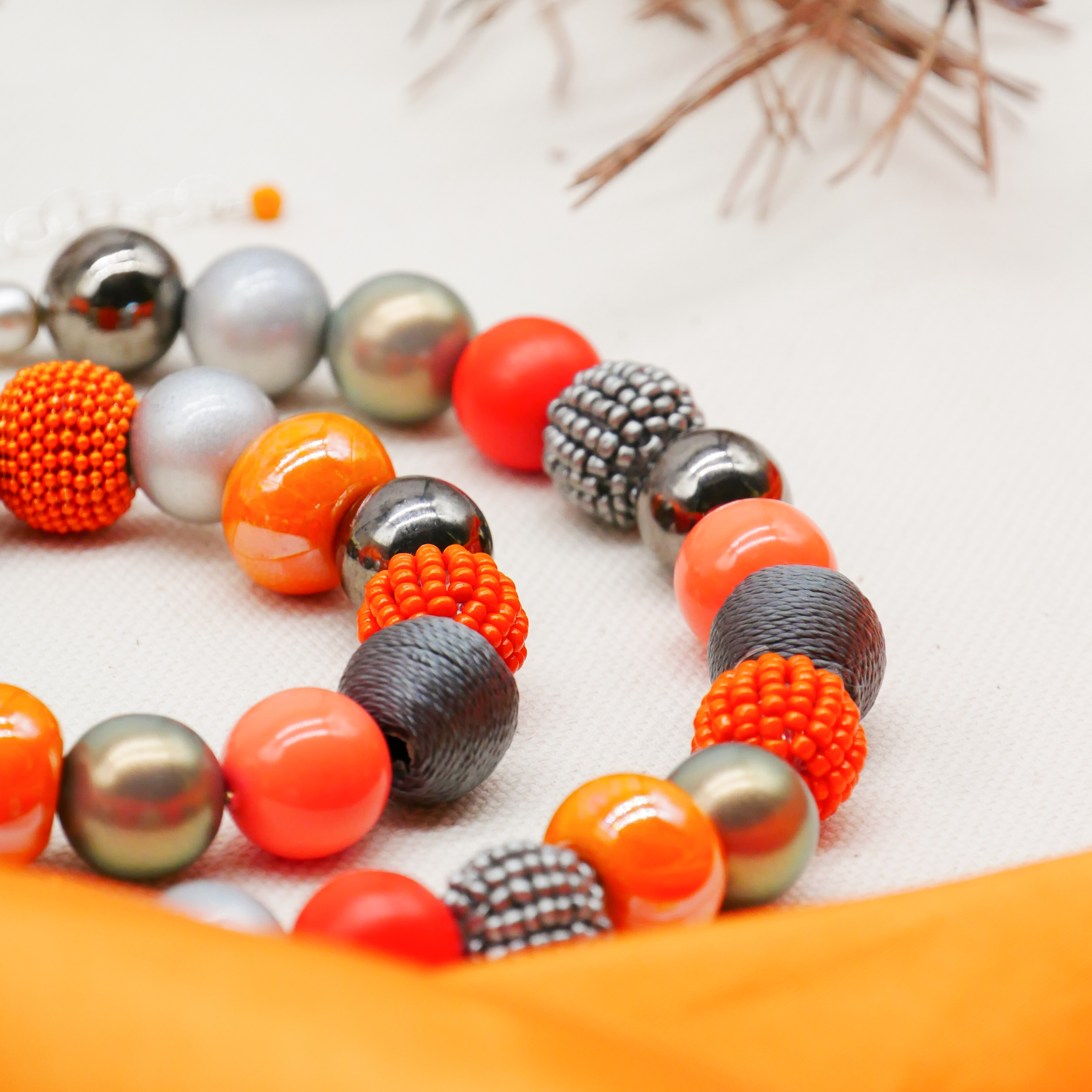  "Bollywood" Armband auf Gummi, vulkan