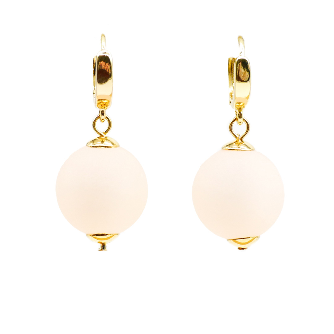 "Color Explosion" Ohrhänger gold mit Polaris-Perle - light giove