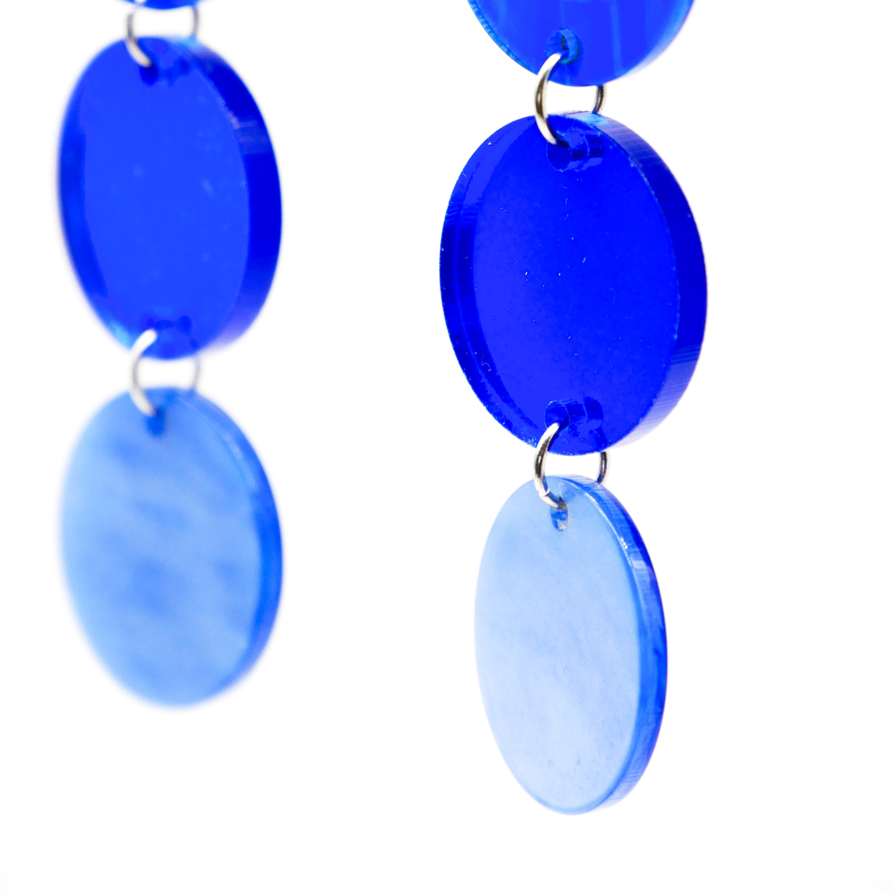 "Color Exlposion", Ohrstecker 3er Ampel Ø 22 mm blue