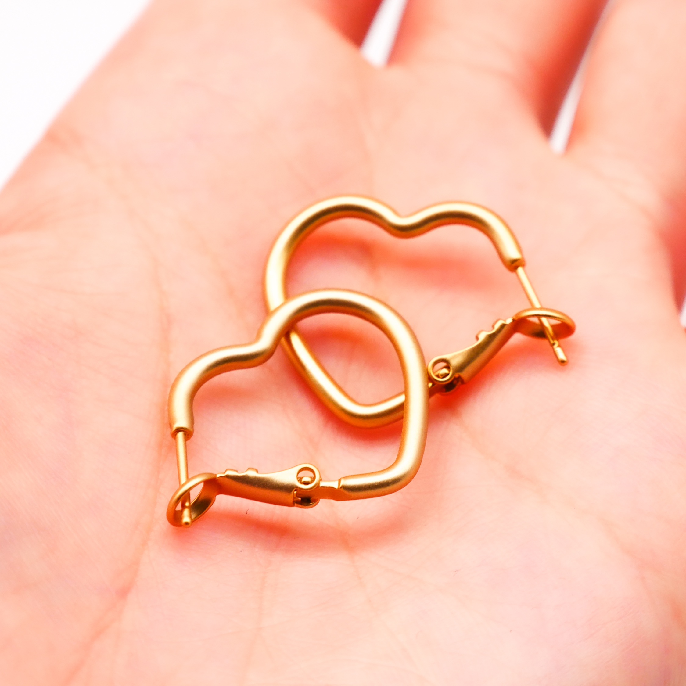 "Circle" Creole Herz vergoldet 28 x 22 mm