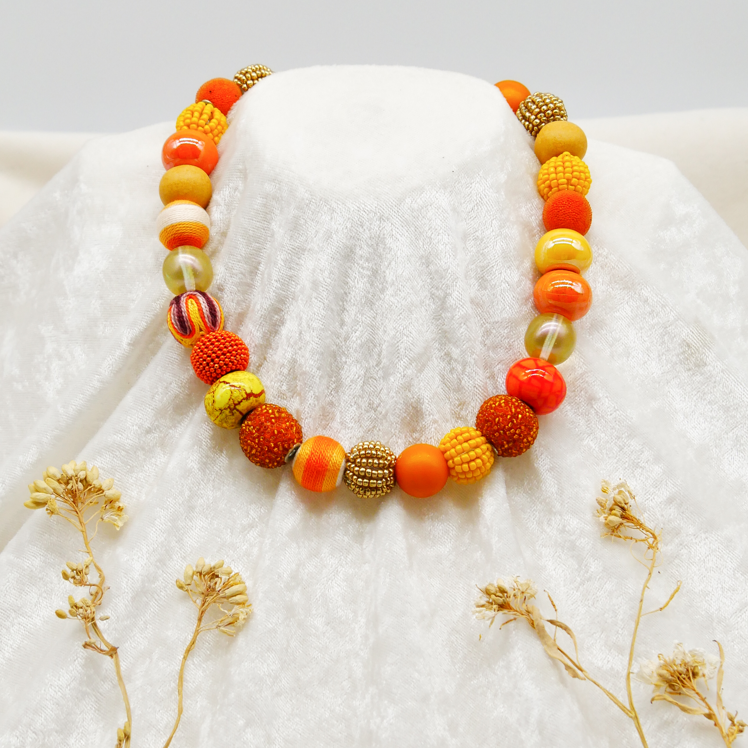 "Bollywood" Kleine Bollywood Ø ca. 16 mm, gelb-orange