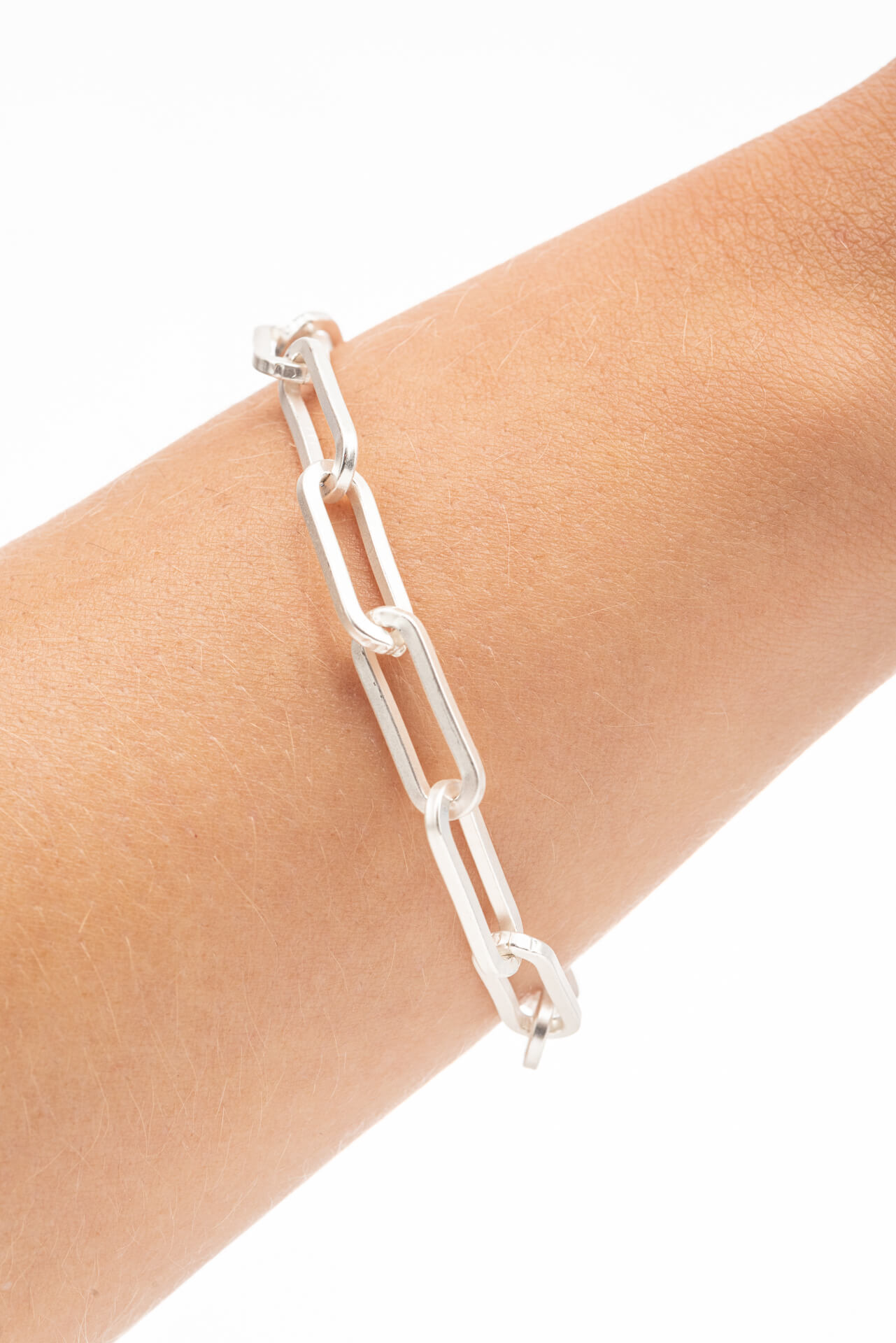 "Charm" Gliederarmband, Ovale, versilbert