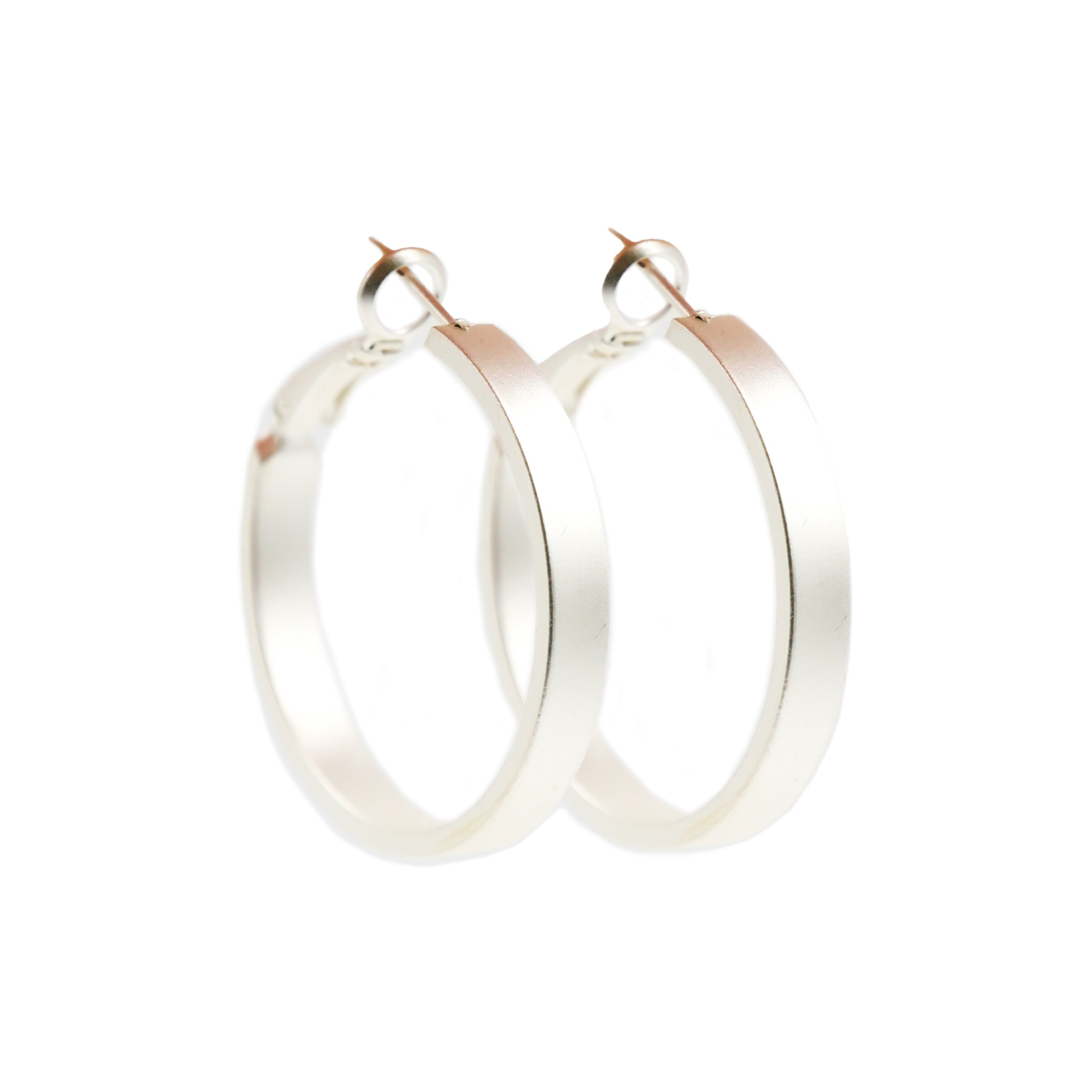  "Circle" Creole versilbert Ø 30, 4 mm breit glatt 