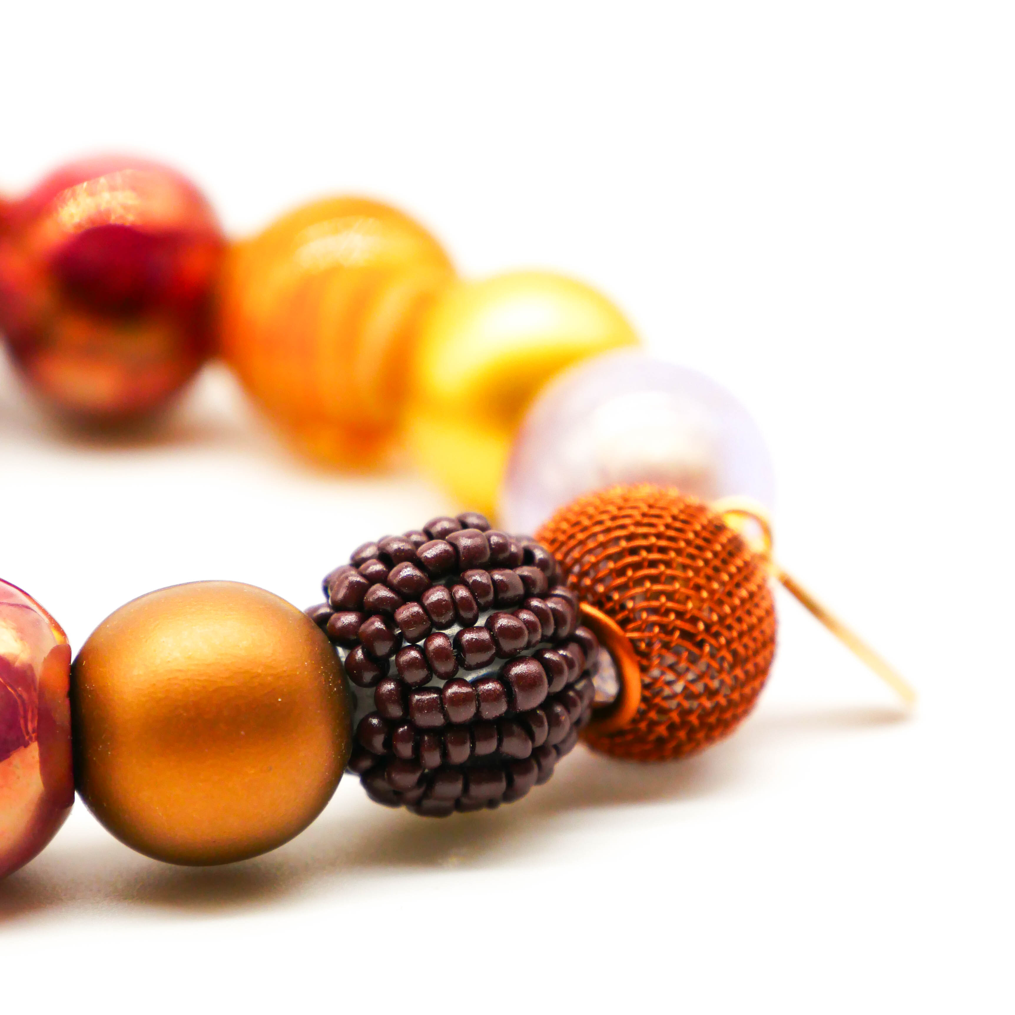 Armband auf Gummi zu "Bollywood", Waldgold Armband auf Gummi zu "Bollywood", Waldgold