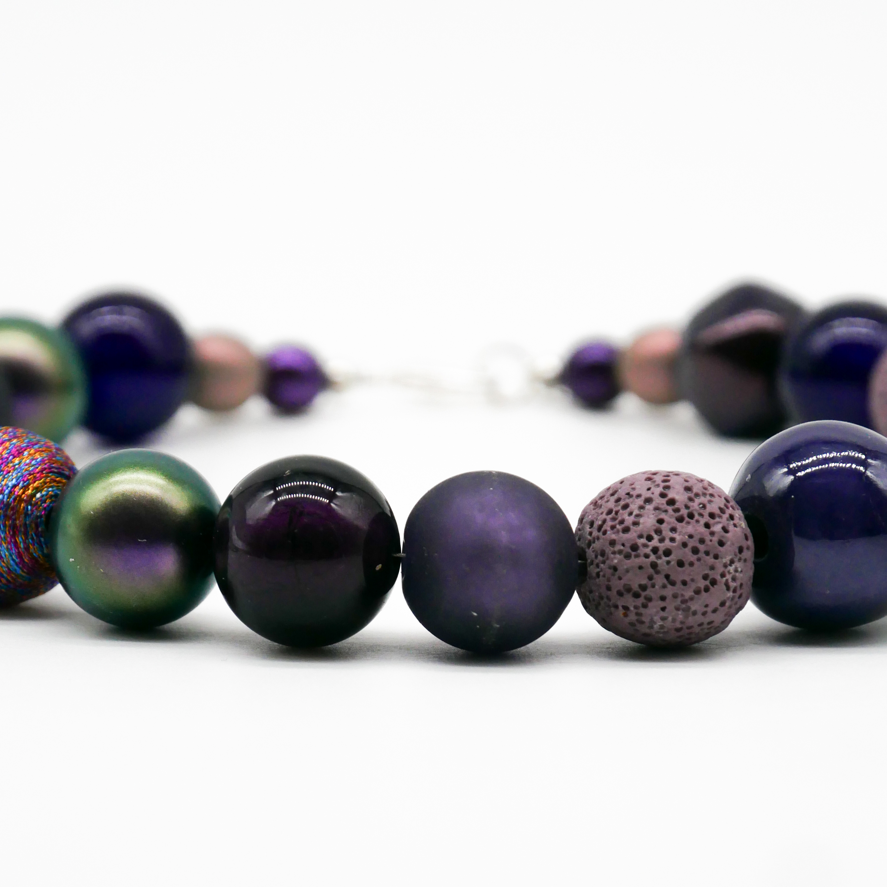 "Bollywood" Kette Ø ca. 20 mm, aubergine