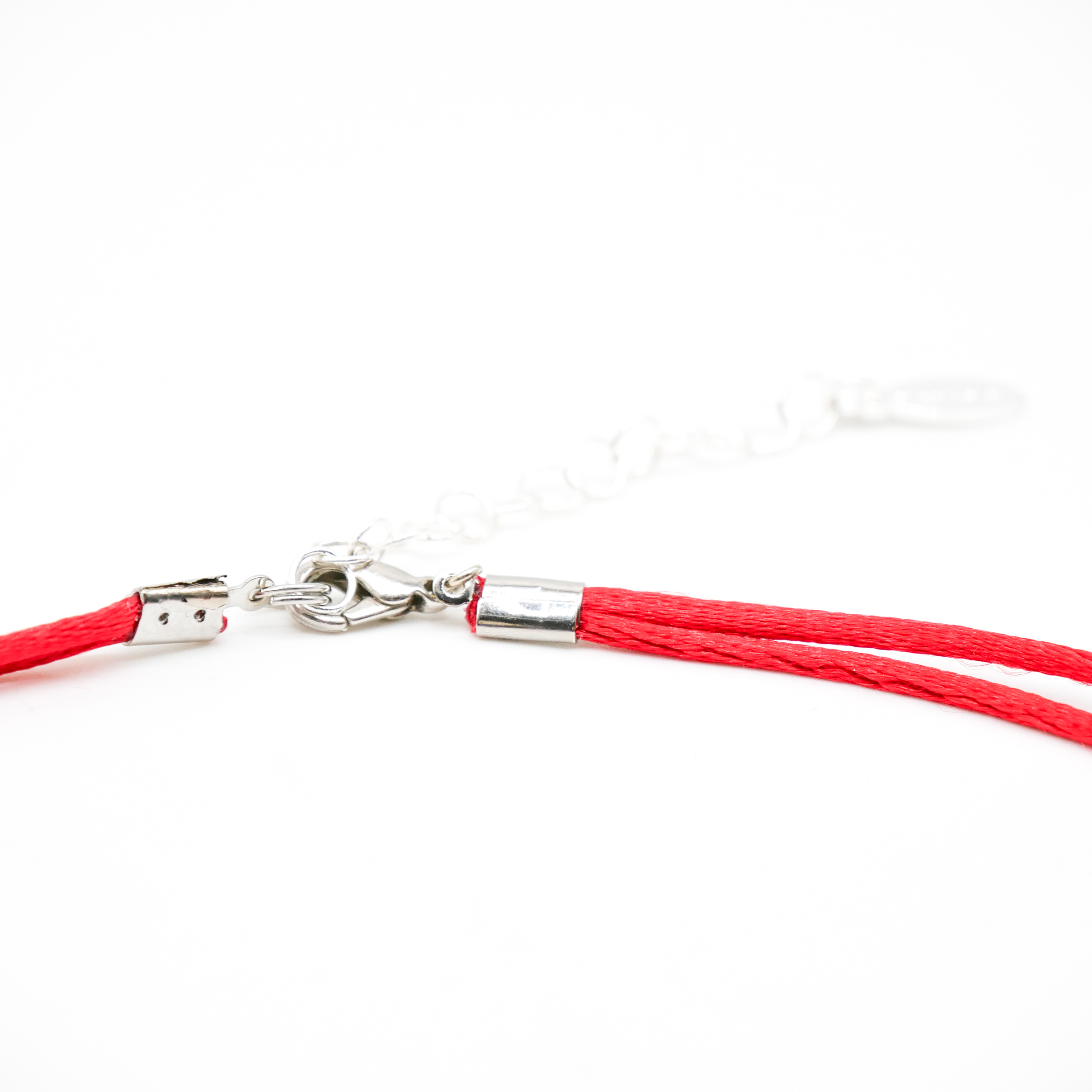 "Summer Feeling", textile tape neckklace cherry