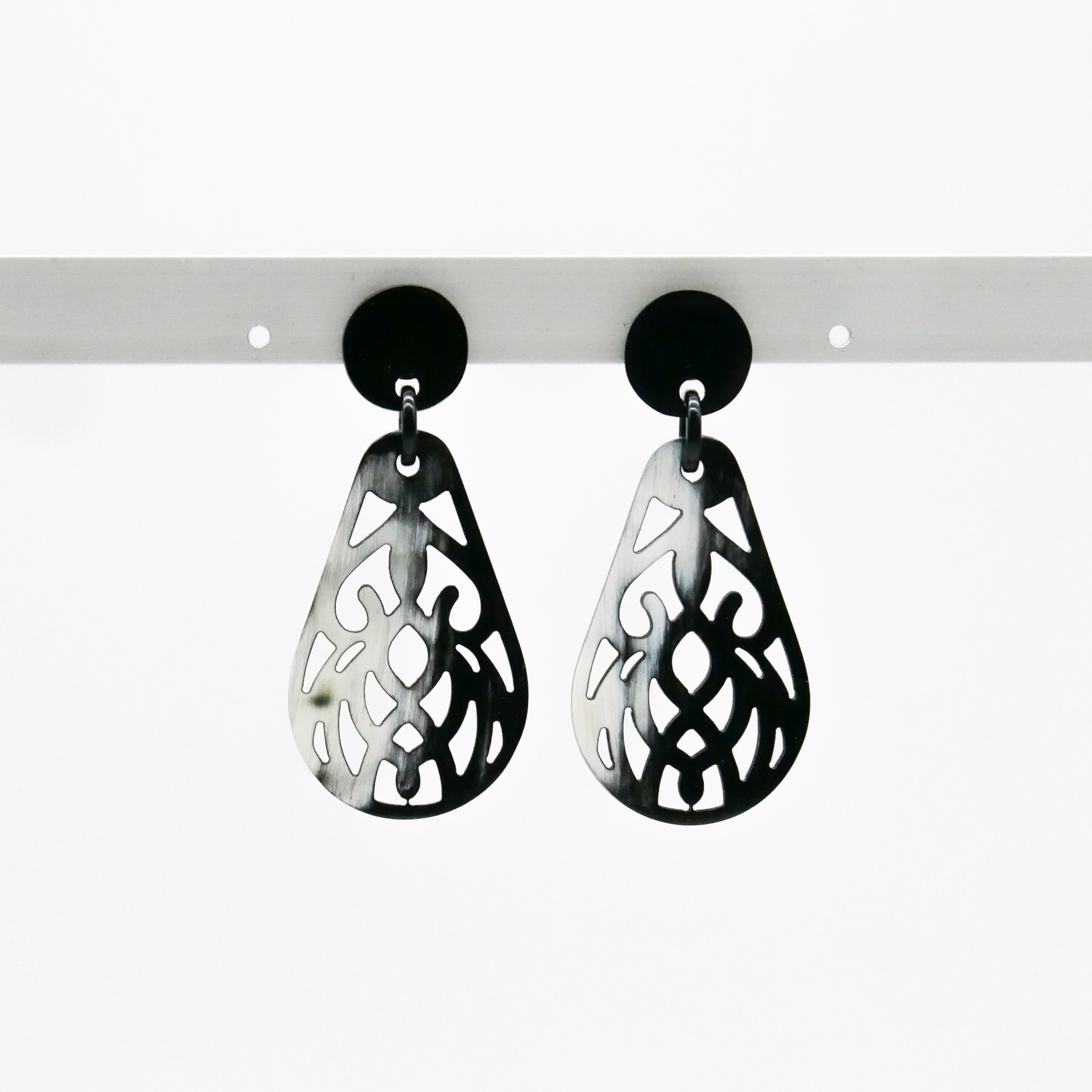  "Craft-Art", Ohrring "Drop" marble Horn Ornament 1 