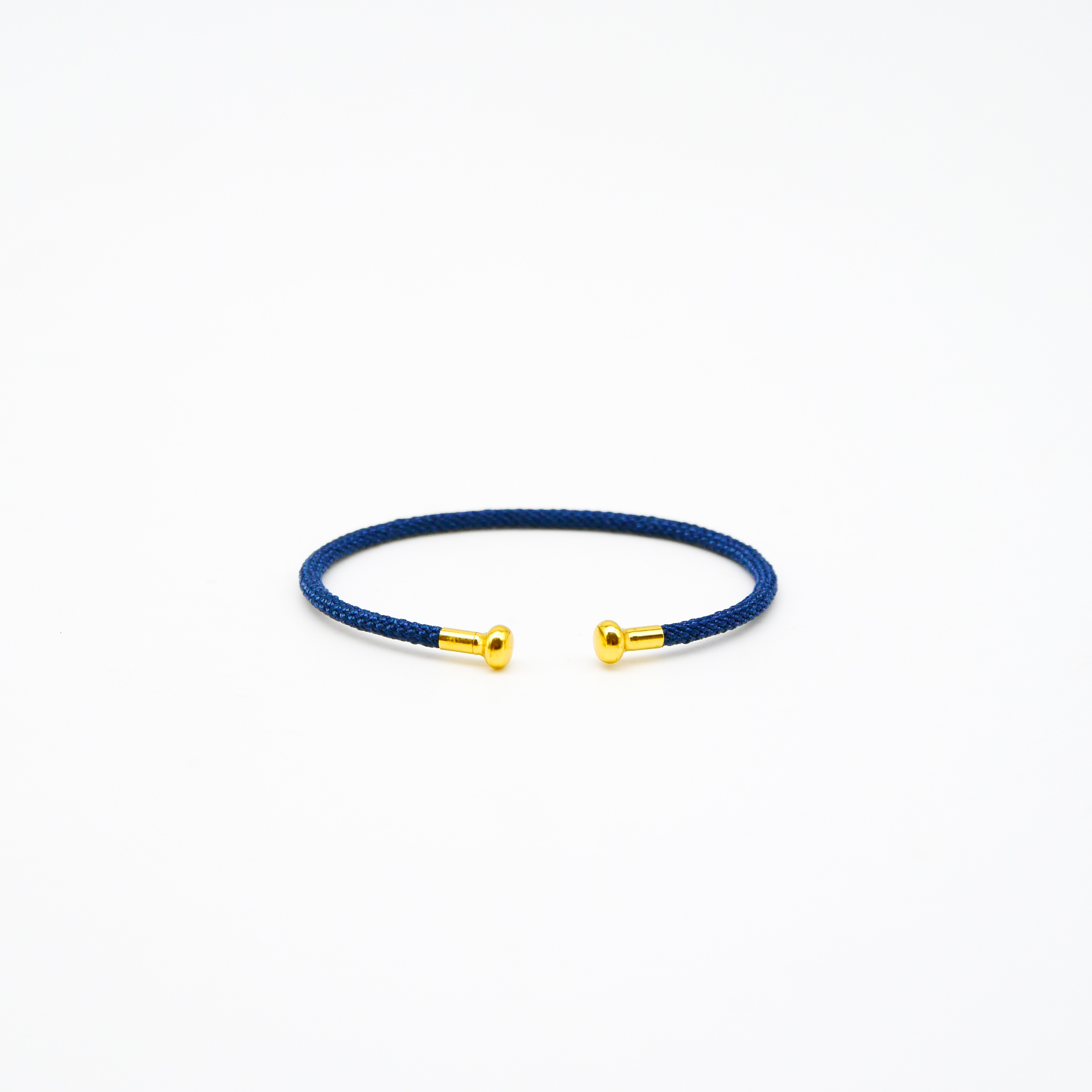 "Summer Feeling", dunkelblaues Armband mit abschraubbarer Endkappe gold 