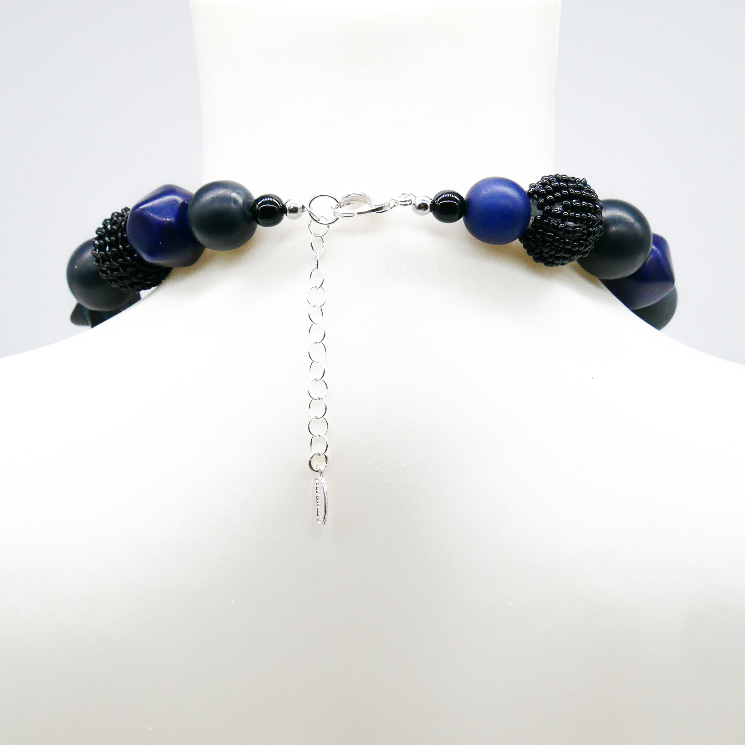 "Bollywood" Kette Ø ca. 20 mm, mitternachtsblau