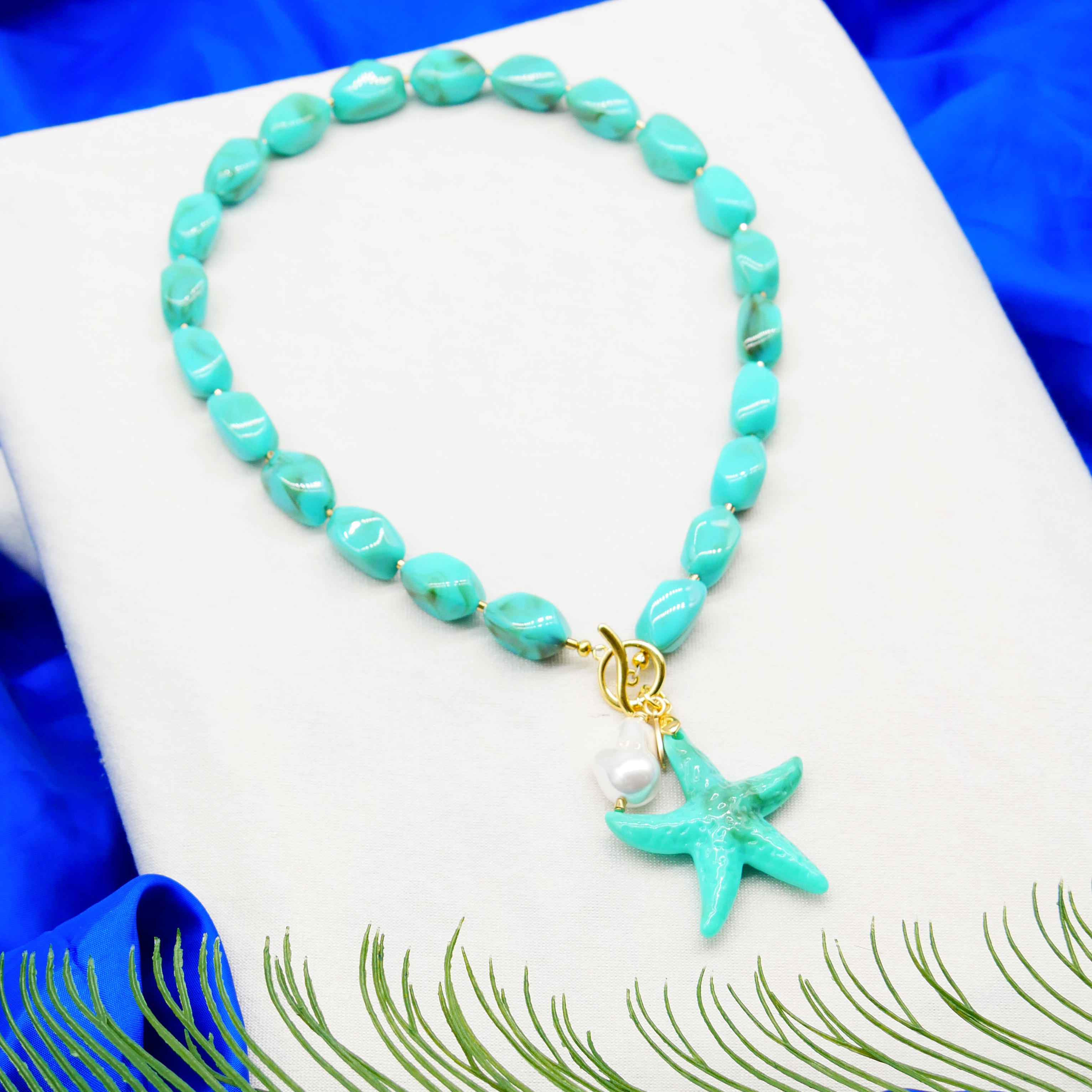  "Summer Feeling" Kette "Sea Star" Resinperlen