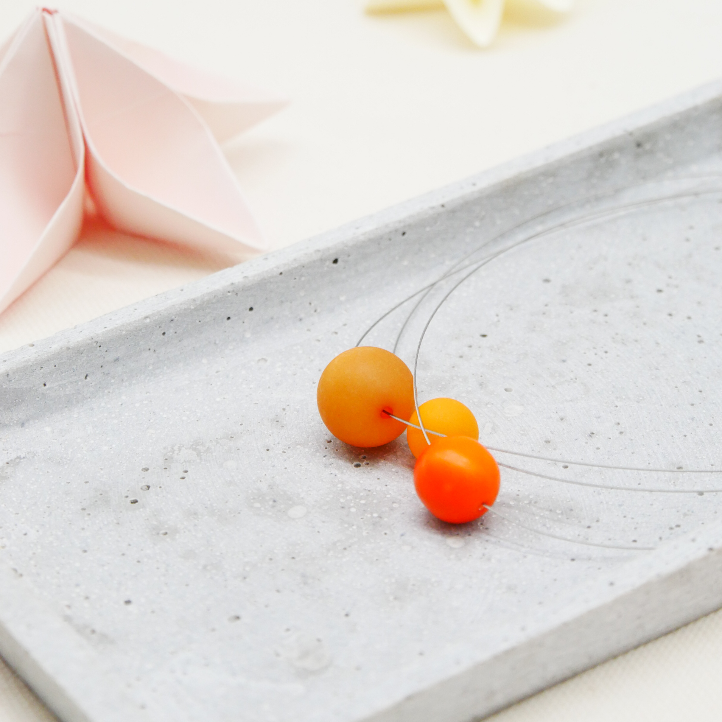  Color Explosion, kurze 3-Strang Kette "Planet" - Jupiter orange