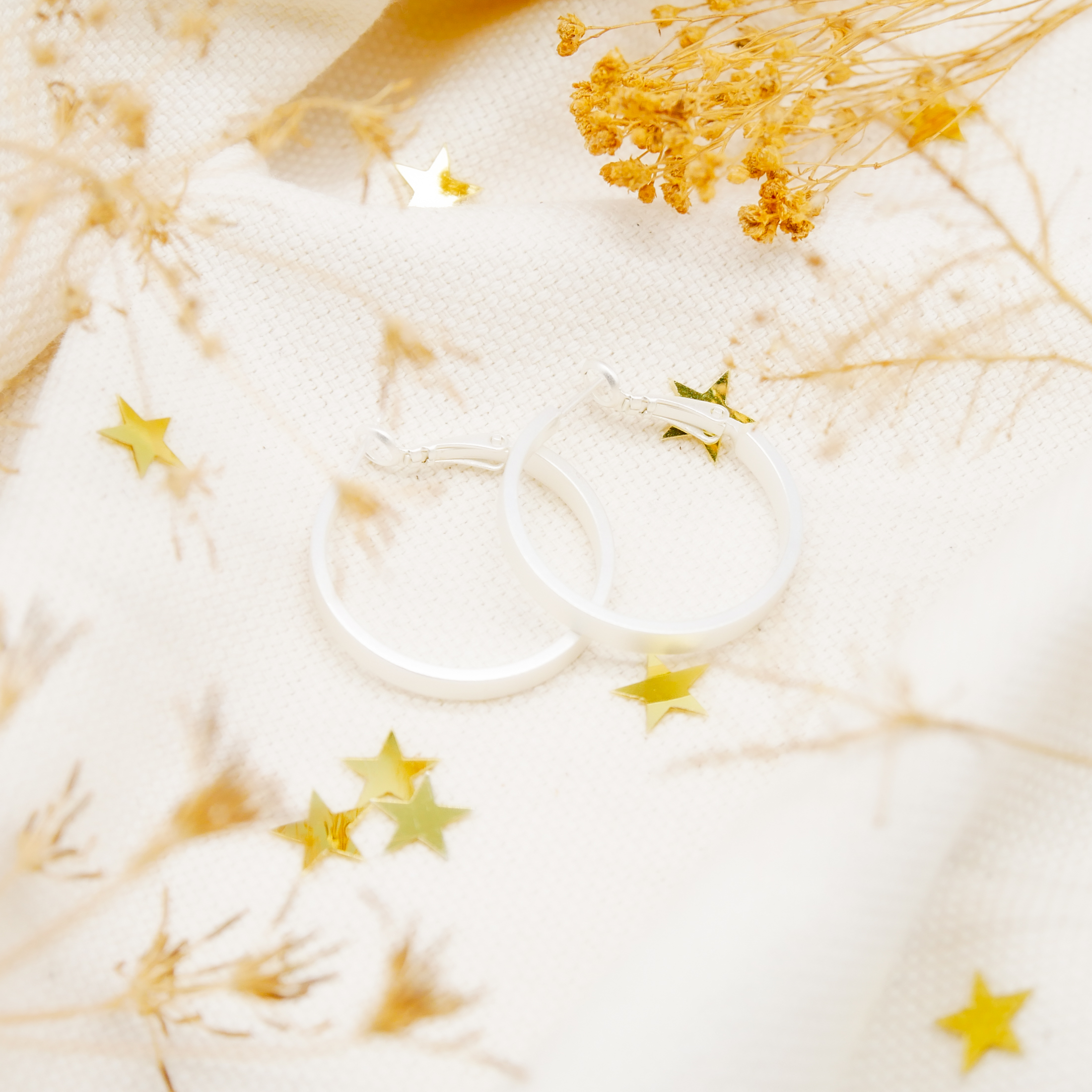  "Circle" Creole versilbert Ø 30, 4 mm breit glatt 