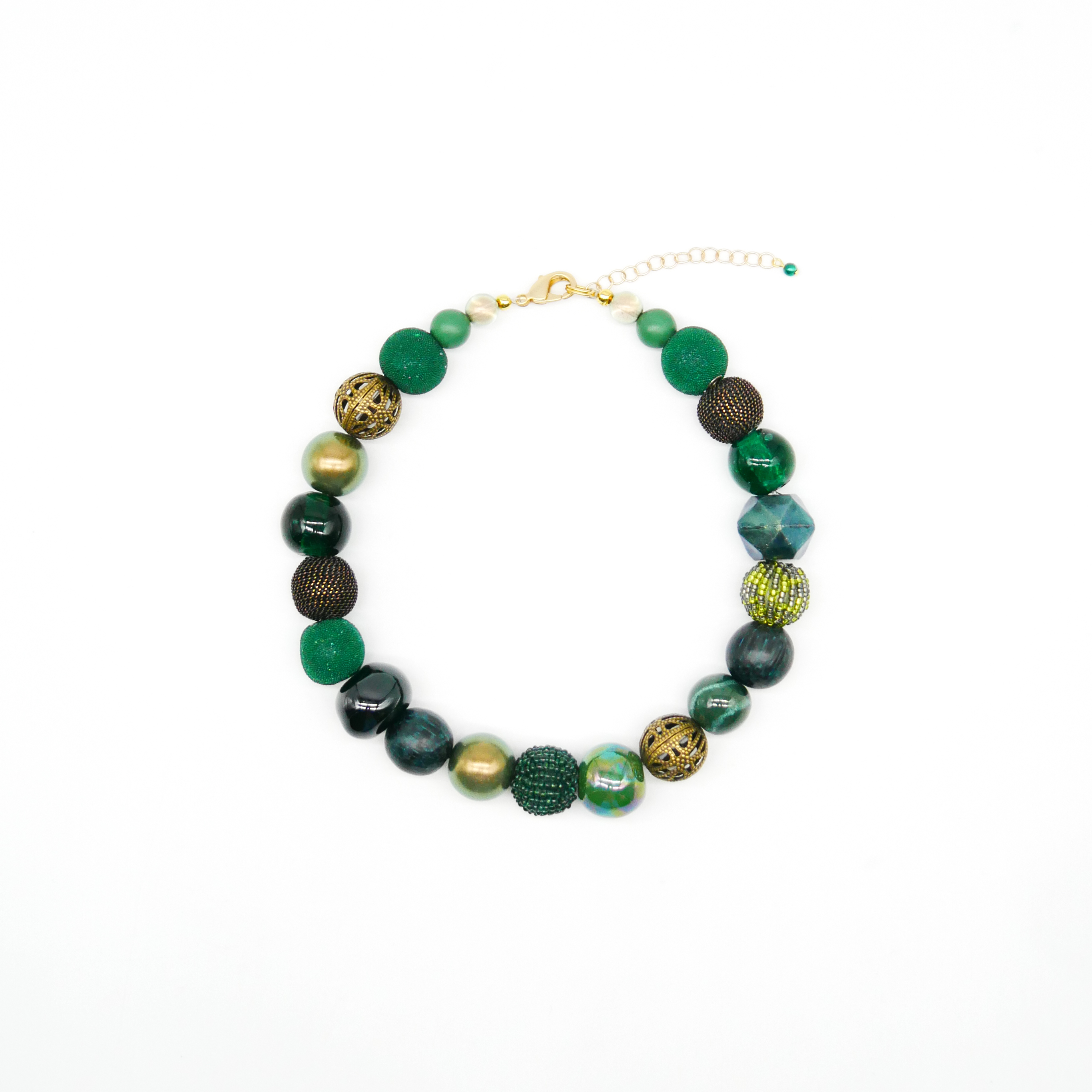 "Bollywood" Kette Ø ca. 20 mm, burnt olive