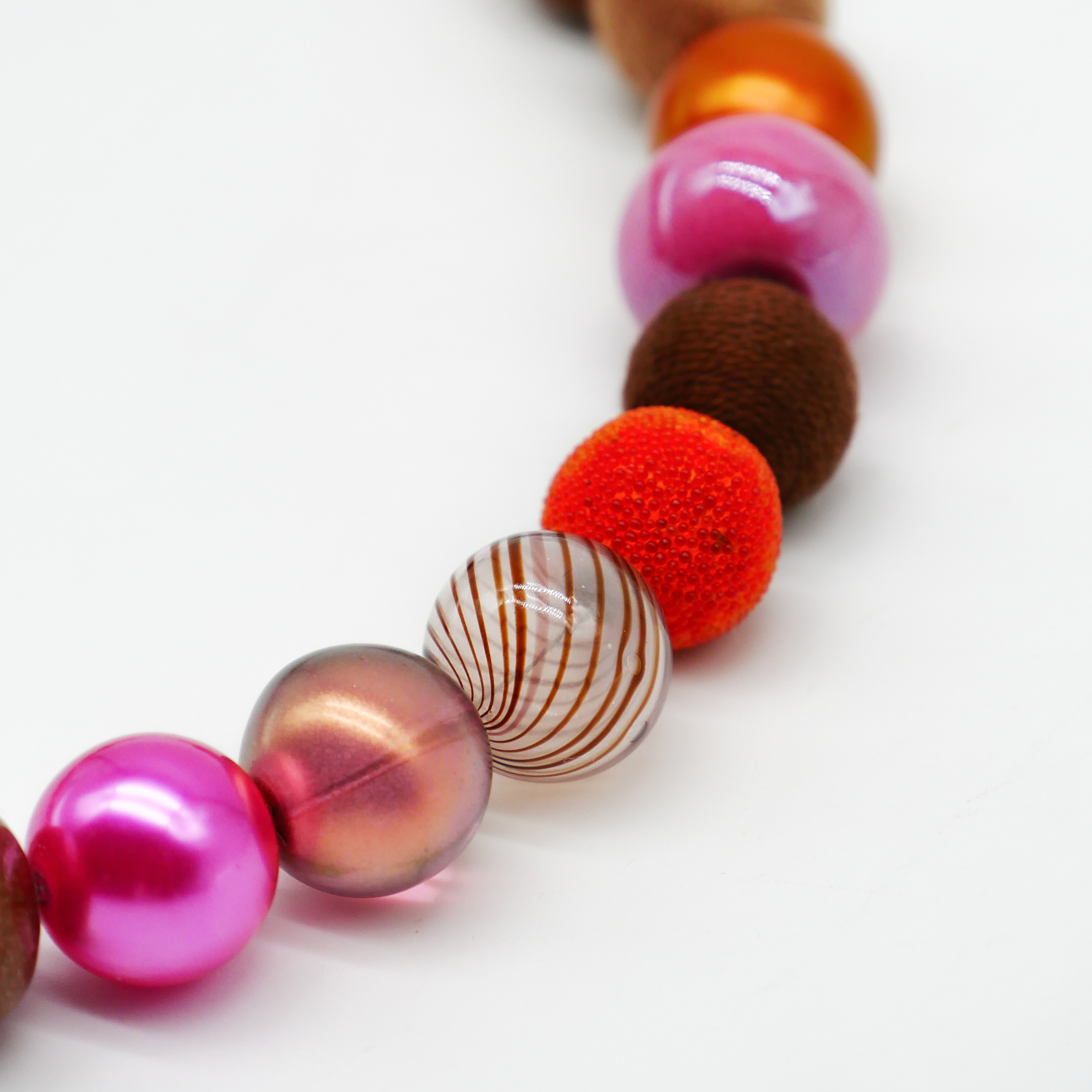 "Bollywood" Kleine Bollywood Ø ca. 16 mm, braun-pink