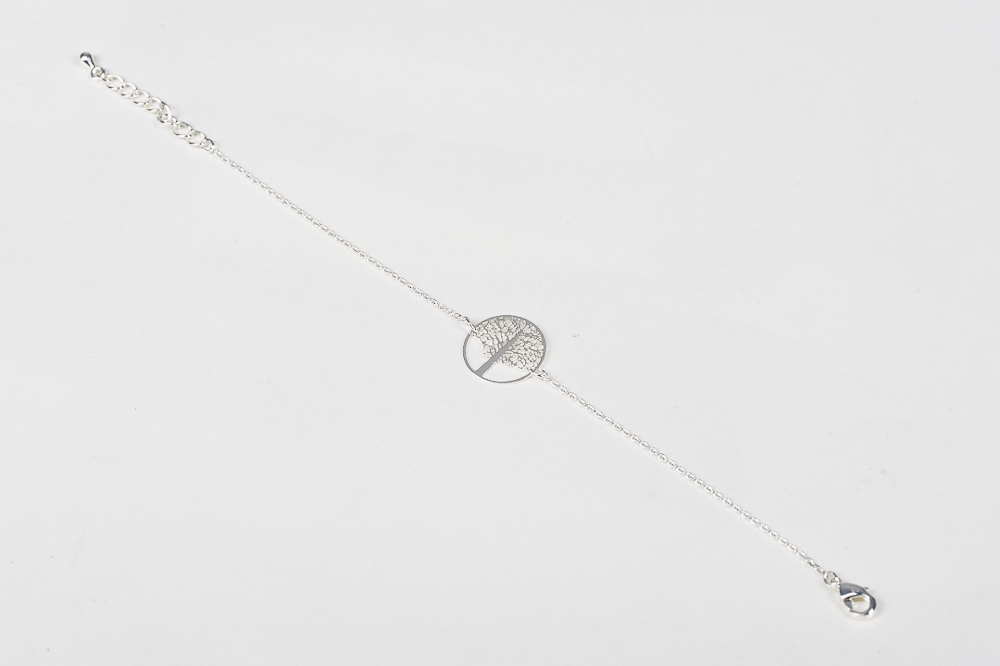 "Fine Filigré" feines Armband, Lebensbaum, versilbert