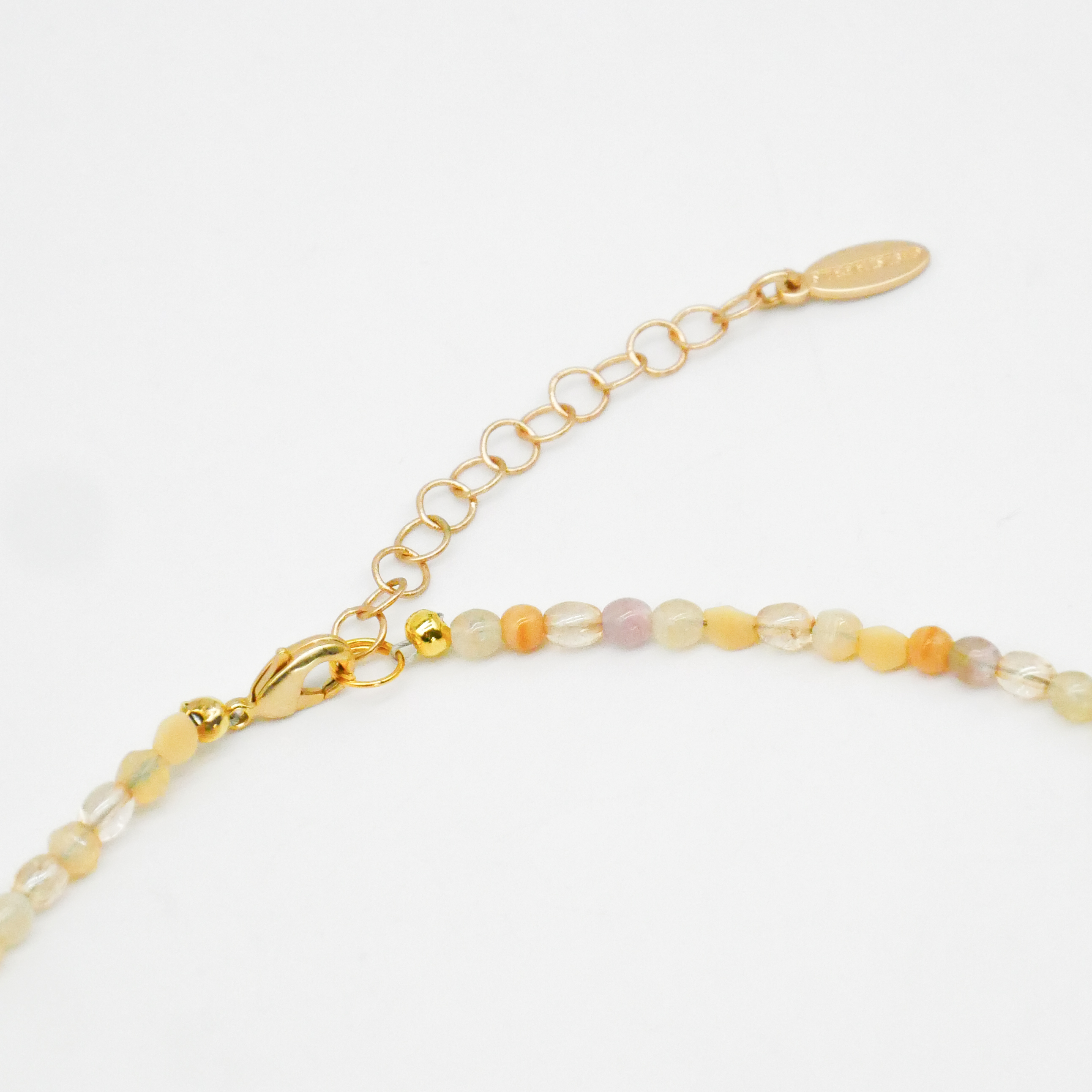  "Shell" kurze Kette, kleine Glasperlen Glasschnecken, sand 
