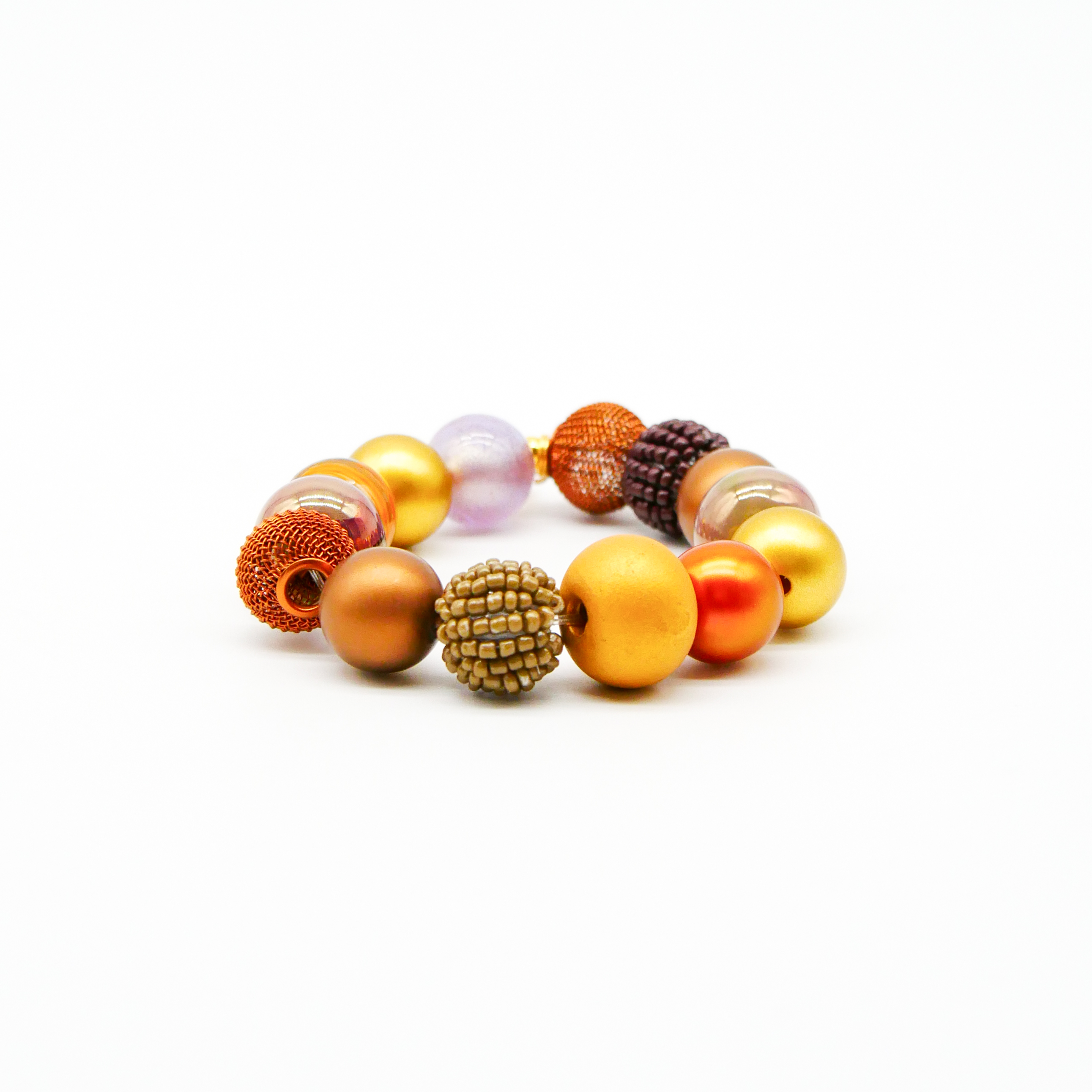 Armband auf Gummi zu "Bollywood", Waldgold