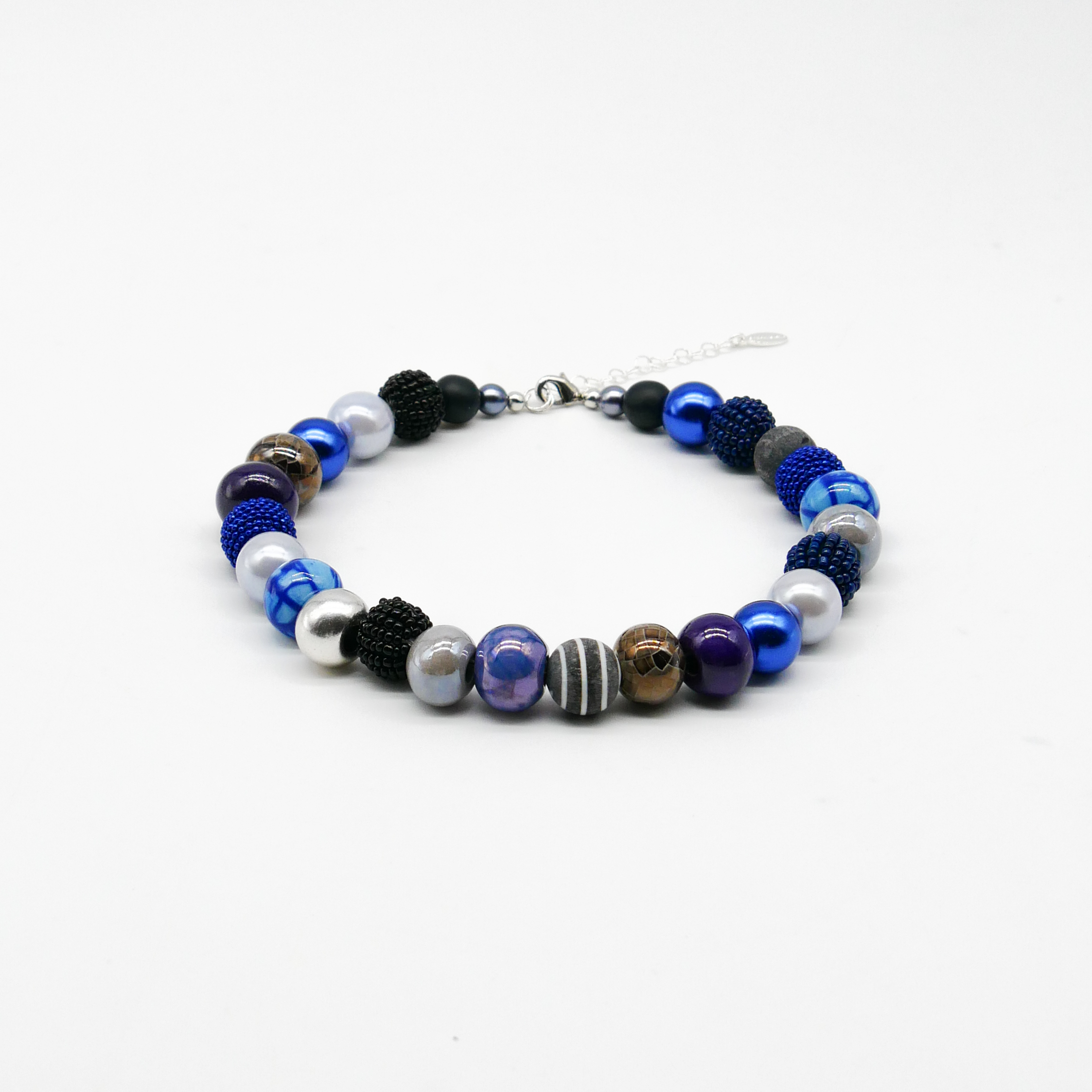 "Bollywood" Kleine Bollywood Ø ca. 16 mm, blau-silber