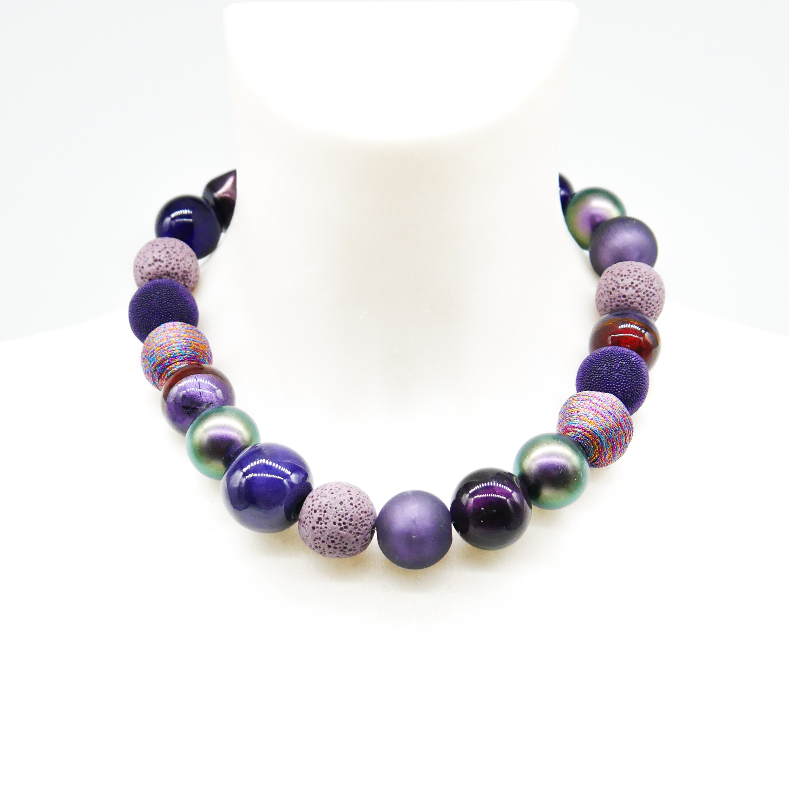 "Bollywood" Kette Ø ca. 20 mm, aubergine