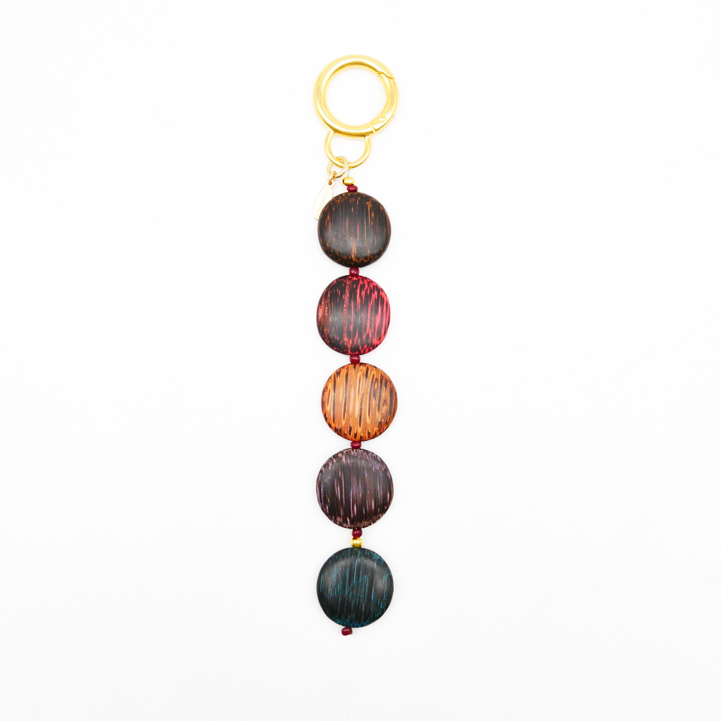 "Lucky Pendant" Anhänger, 1 Strang farbige Kokosholzscheiben Ø ca. 25 mm  