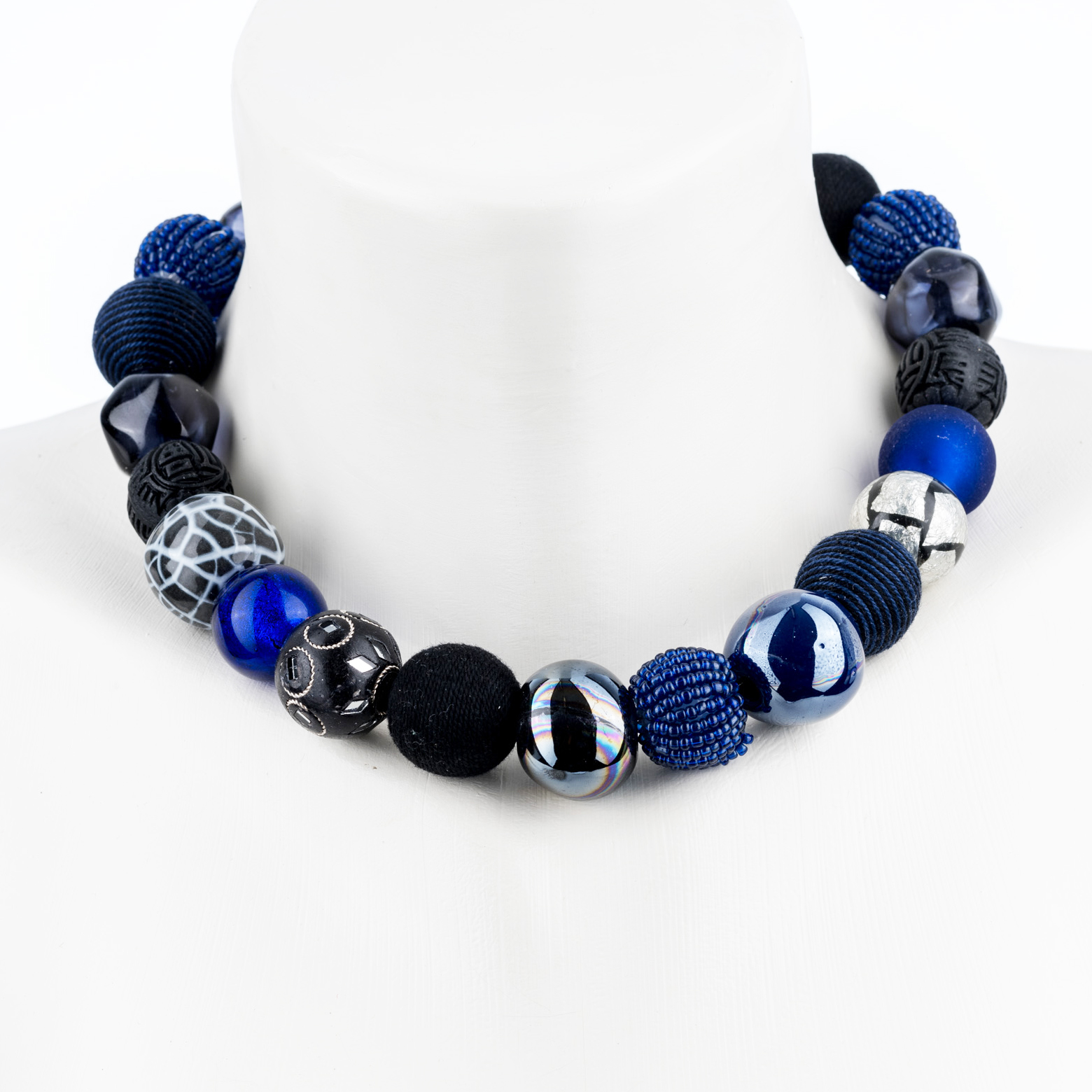 "Bollywood" Kette, Black Blue