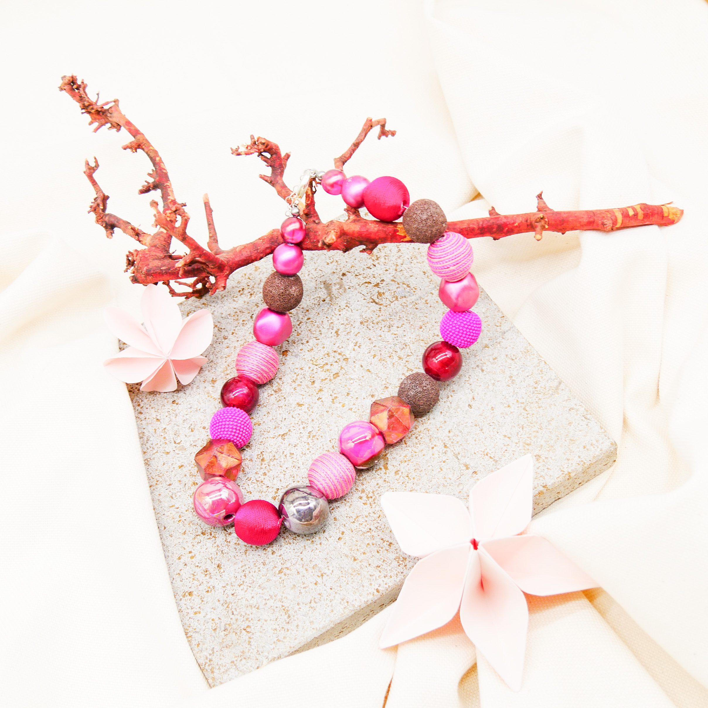 Bollywood Kette, Pink