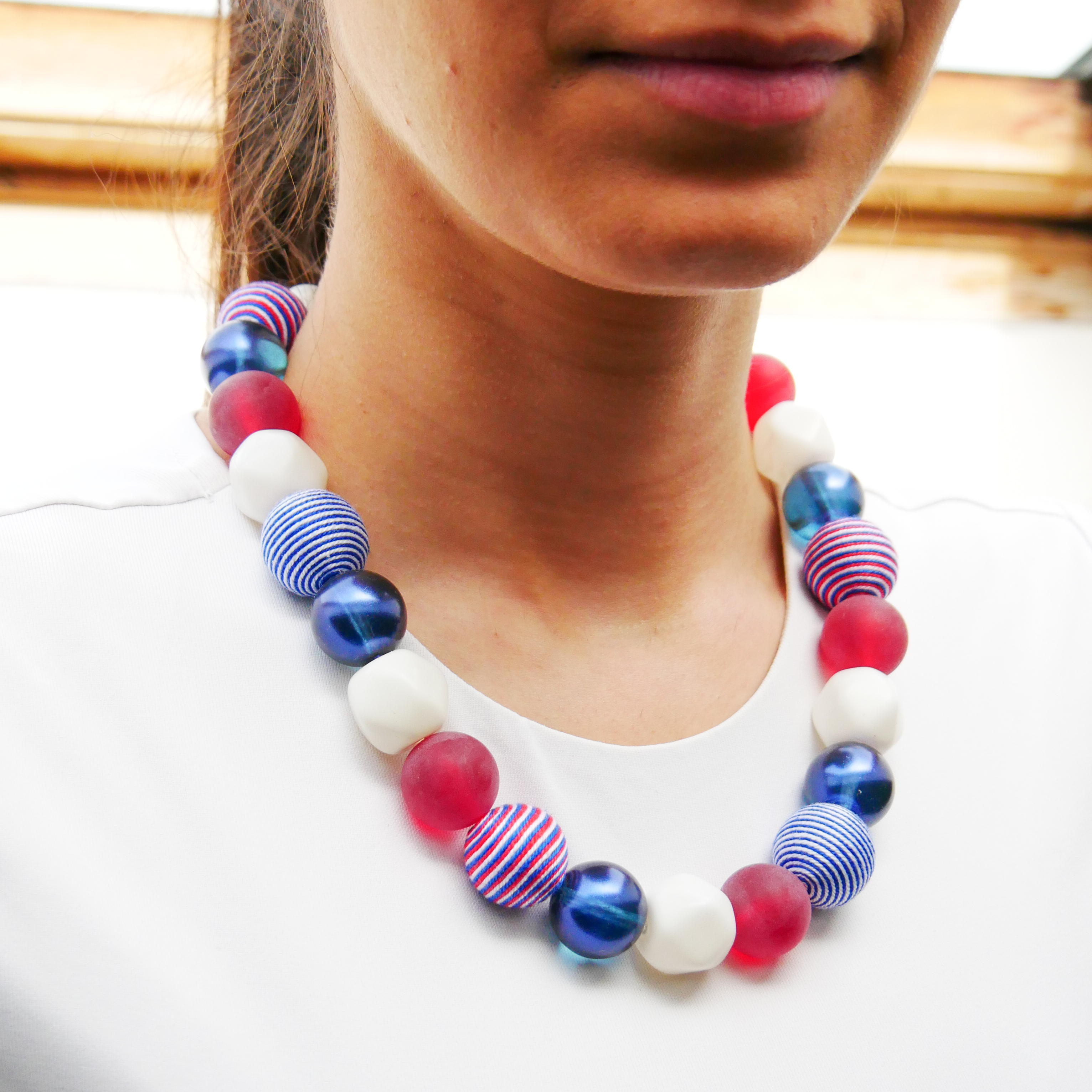 "Bollywood" Kette Ø ca. 20 mm, marine