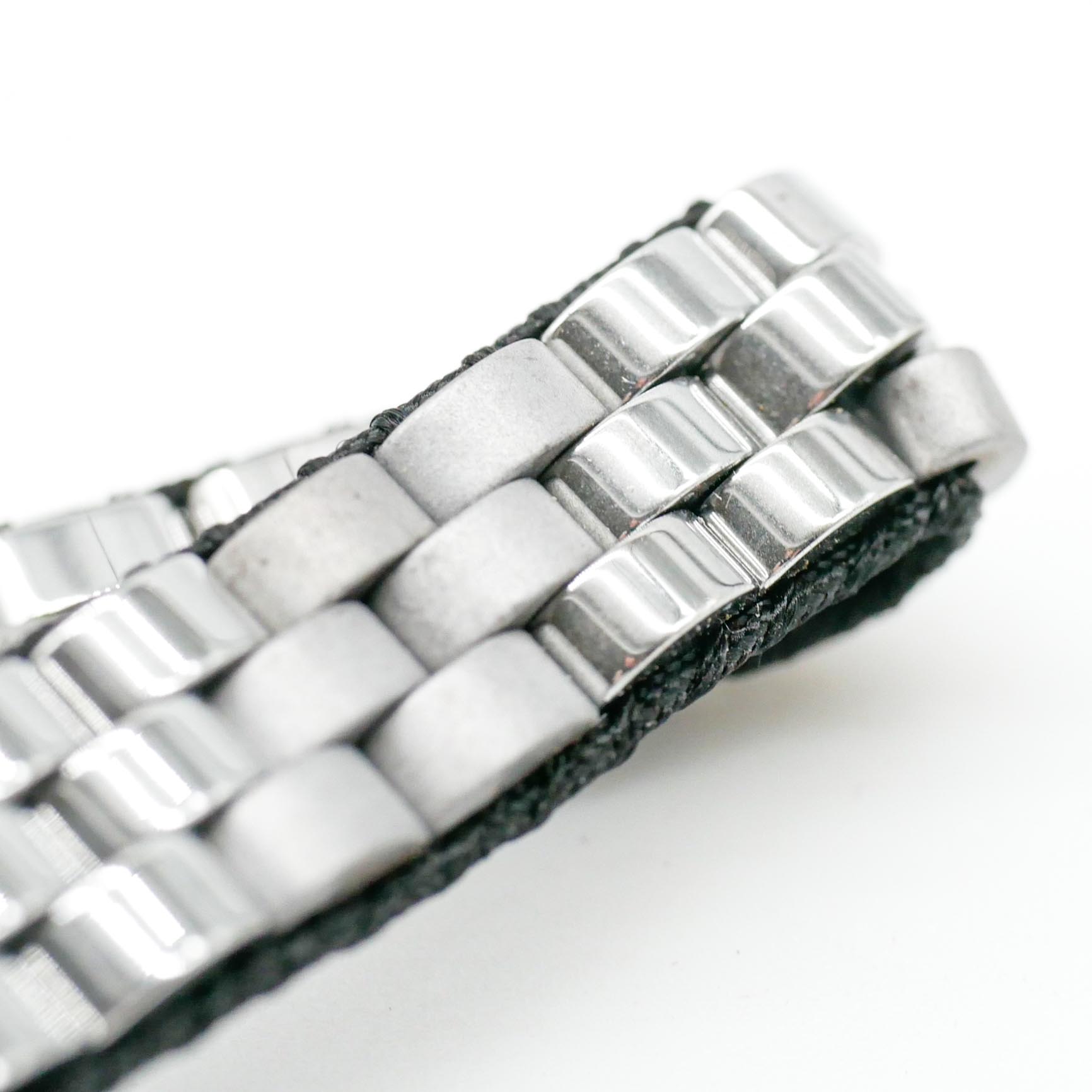 "Metallic" 3 reihiges Hämatit Armband, silber matt/glänzend