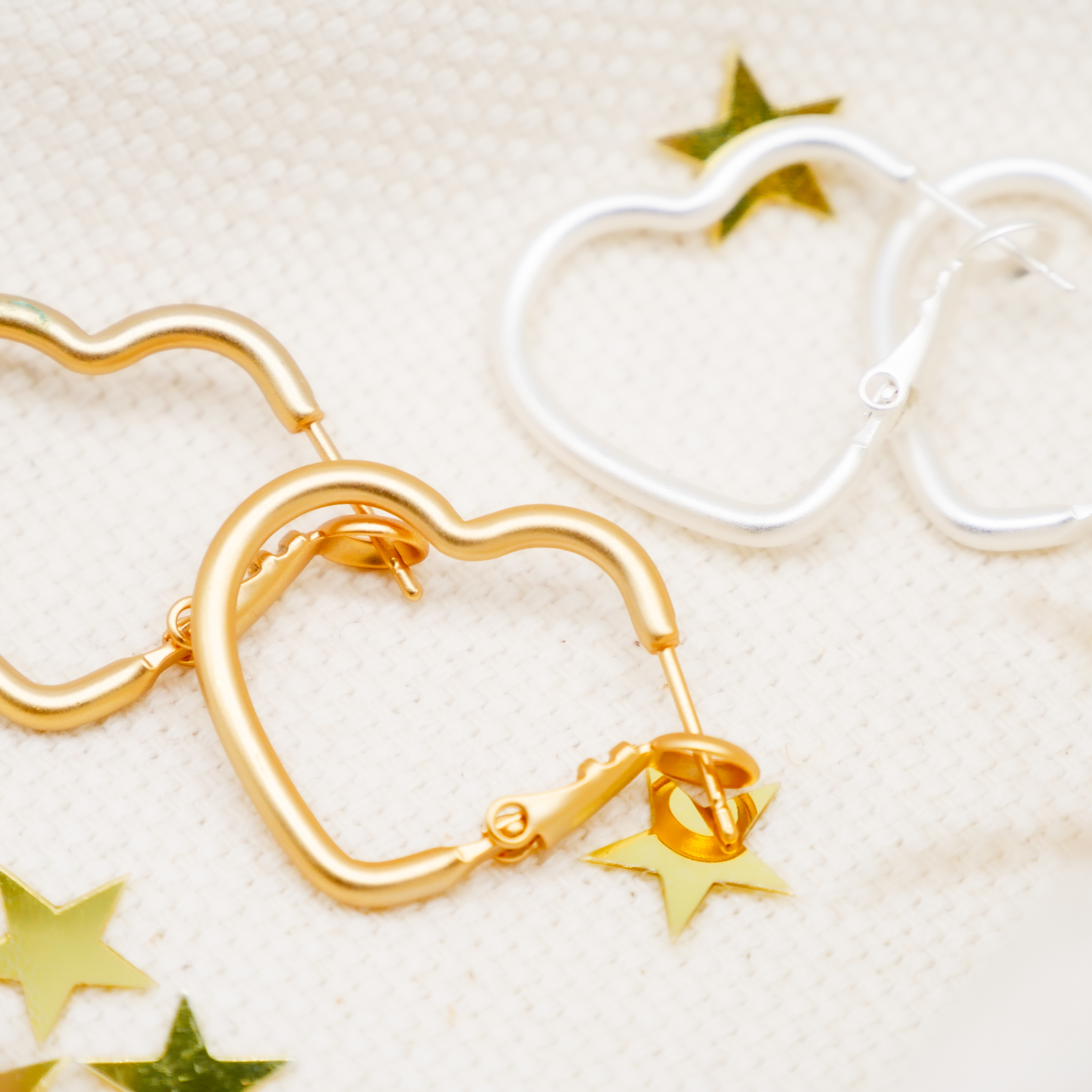 "Circle" Creole Herz vergoldet 28 x 22 mm