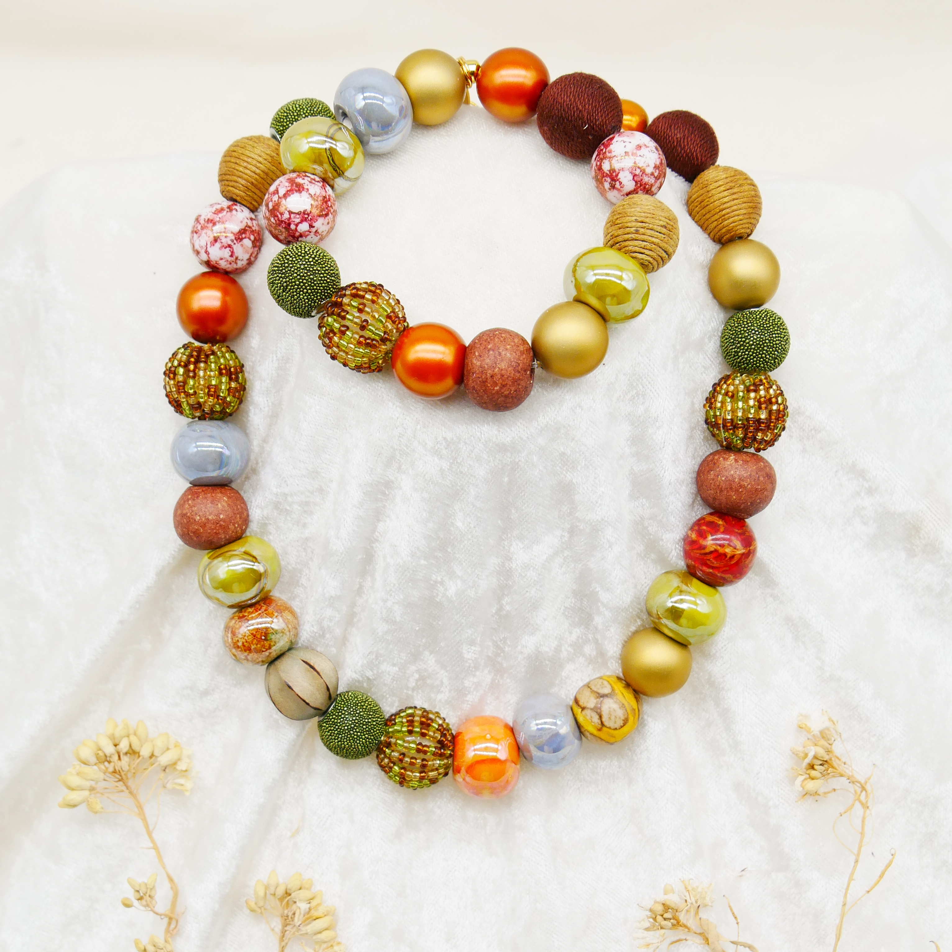  "Bollywood" Armband auf Gummi, nativ