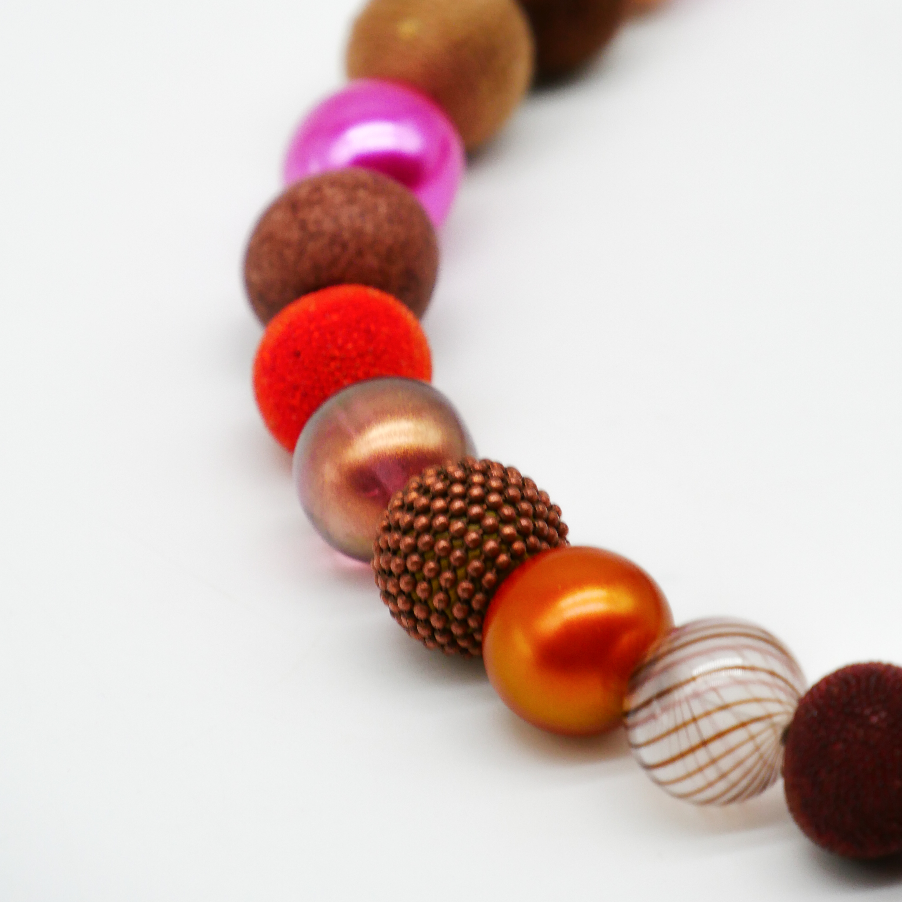 "Bollywood" Kleine Bollywood Ø ca. 16 mm, braun-pink