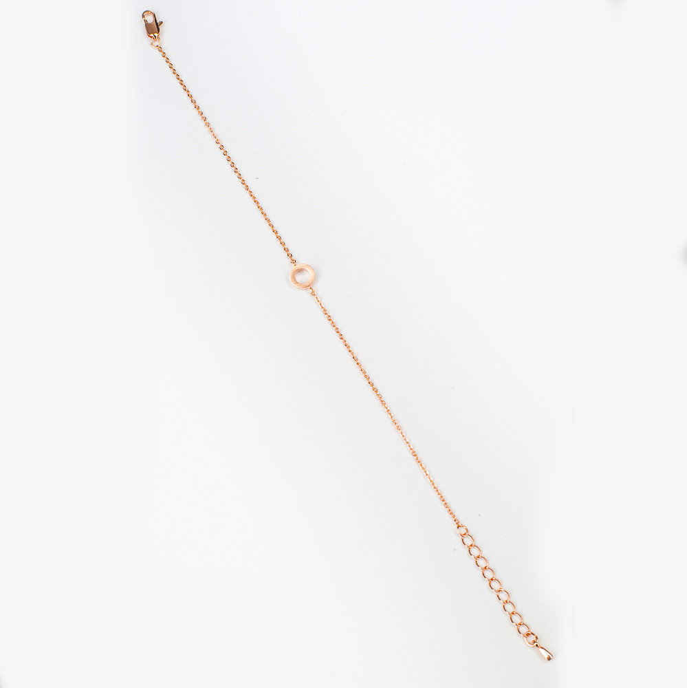 "Fine Filigré" feines Armband, rosé vergoldet, kleiner Kreis