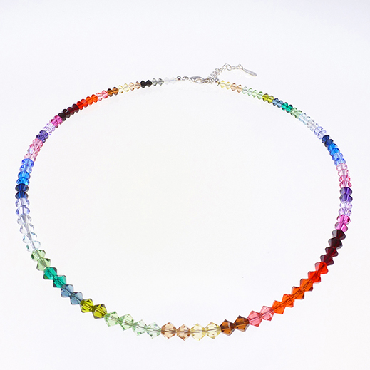 Rainbow necklace "Bunte Classics" with crystallized elements