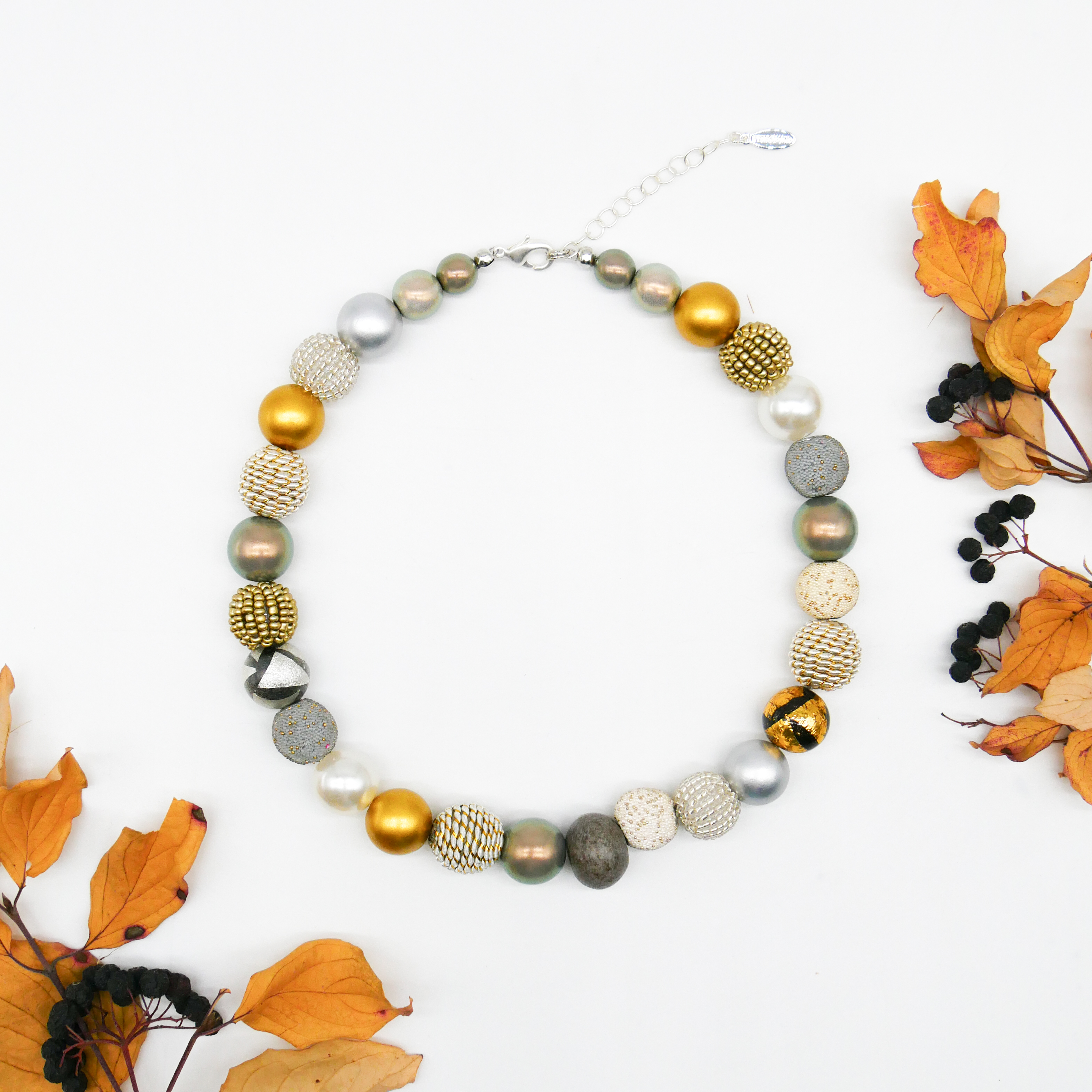 "Bollywood" Kette, Granit