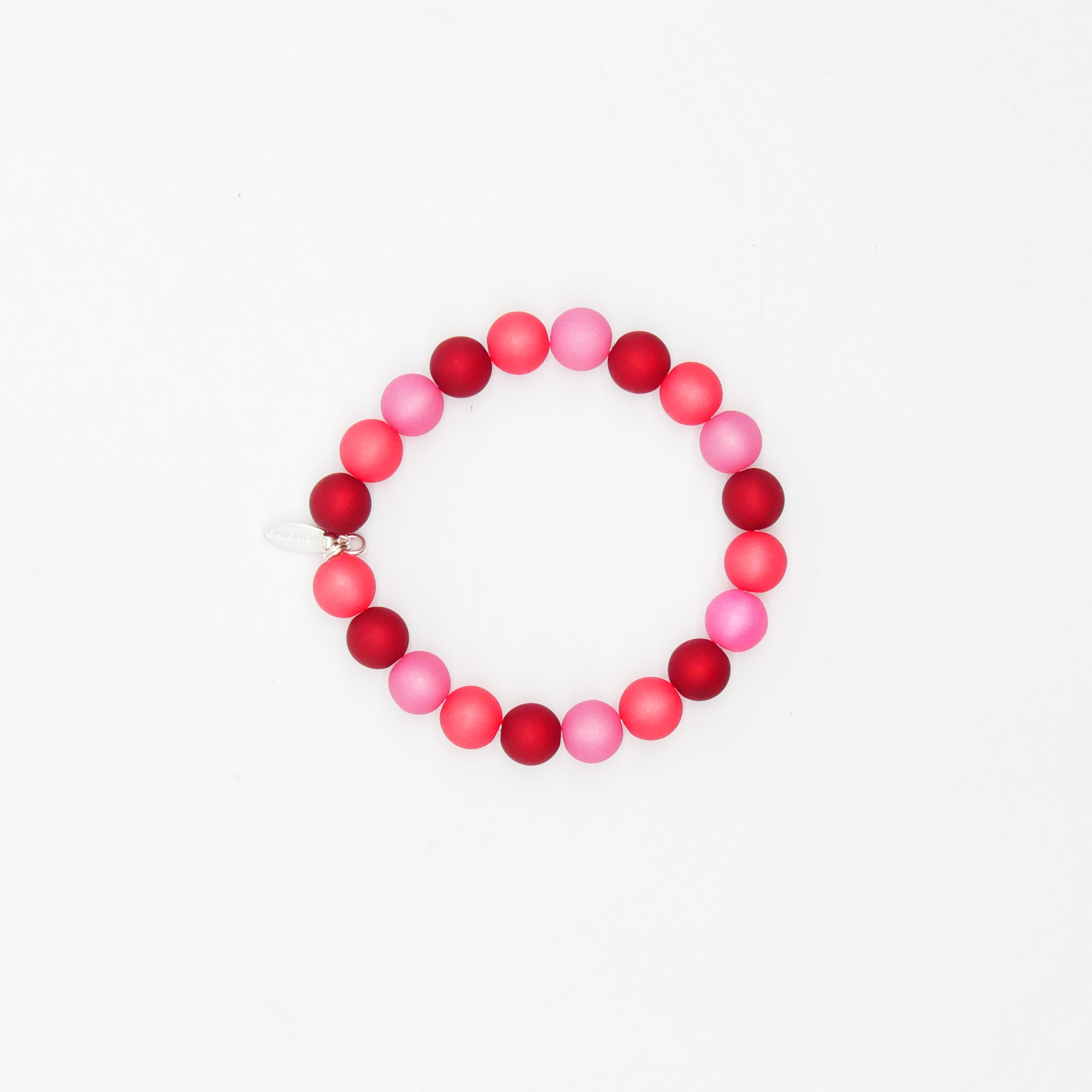 "Color Explosion" Armband auf Gummi Polarisperlen ø 10 mm, dunkelrot "Color Explosion" Armband auf Gummi Polarisperlen ø 10 mm, dunkelrot