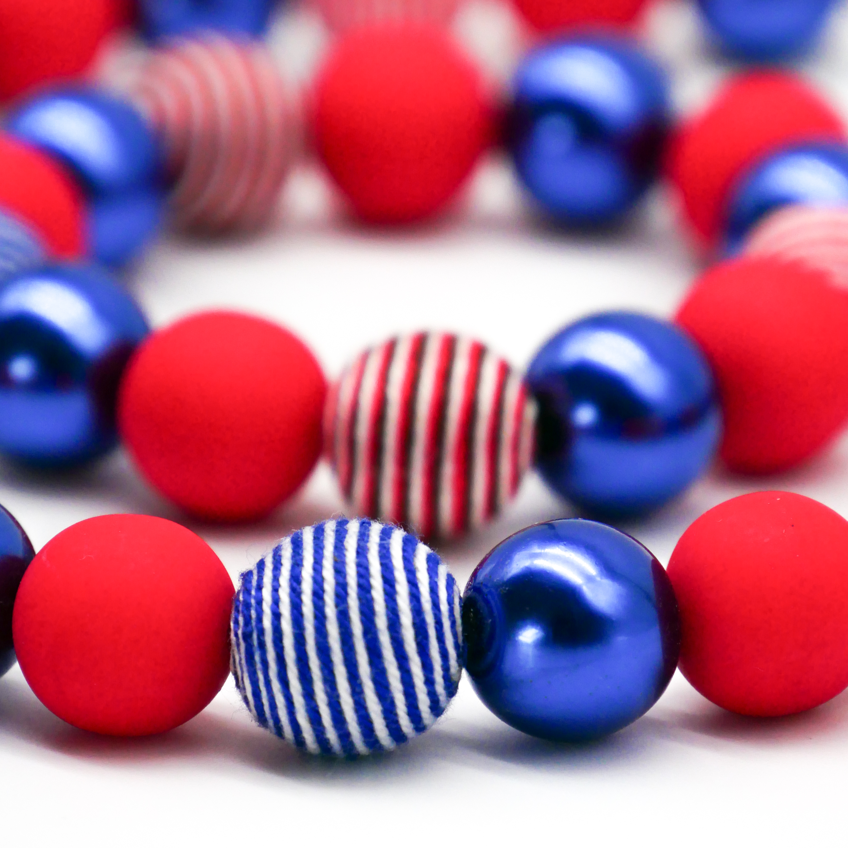  "Bollywood" Armband auf Gummi, marine