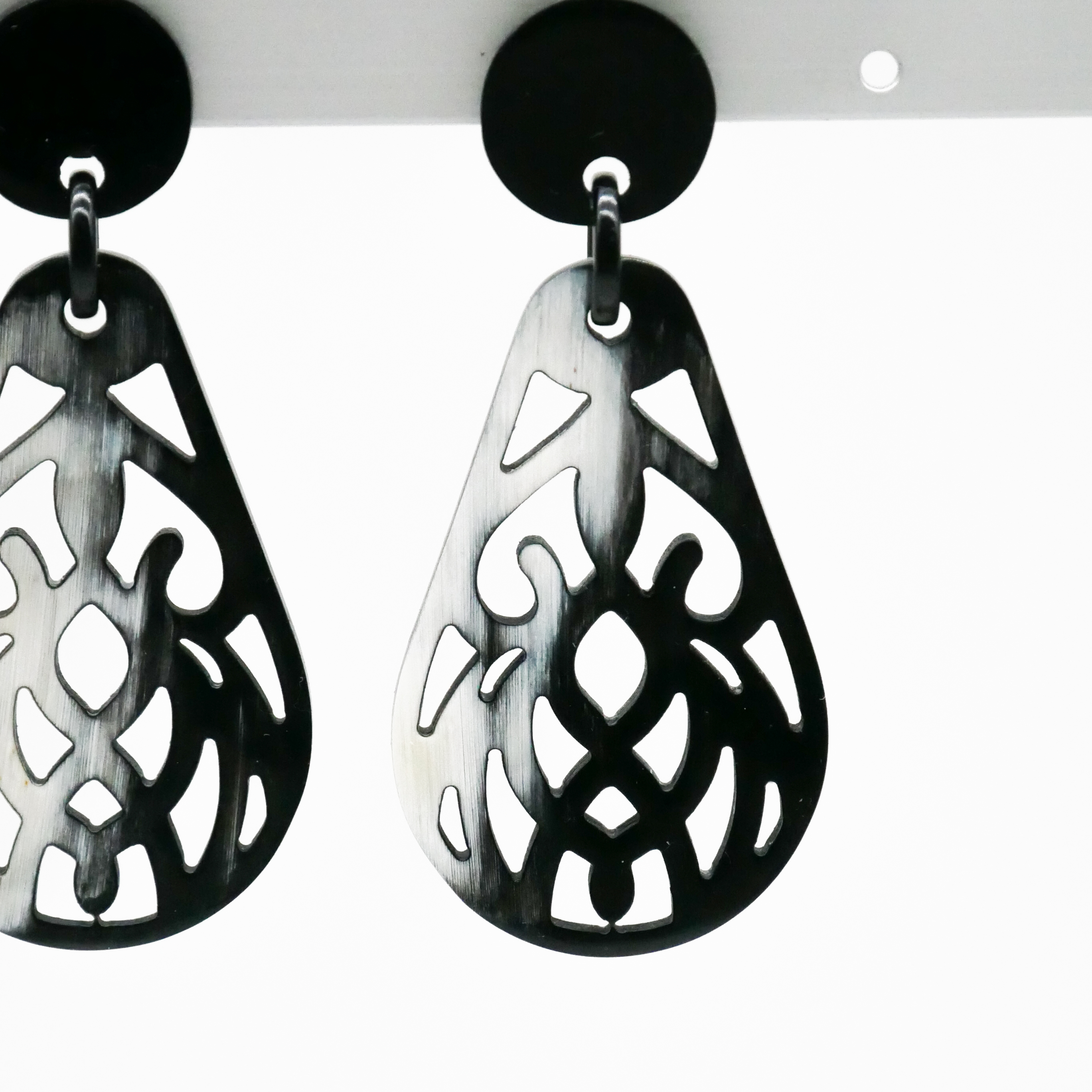  "Craft-Art", Ohrring "Drop" marble Horn Ornament 1 