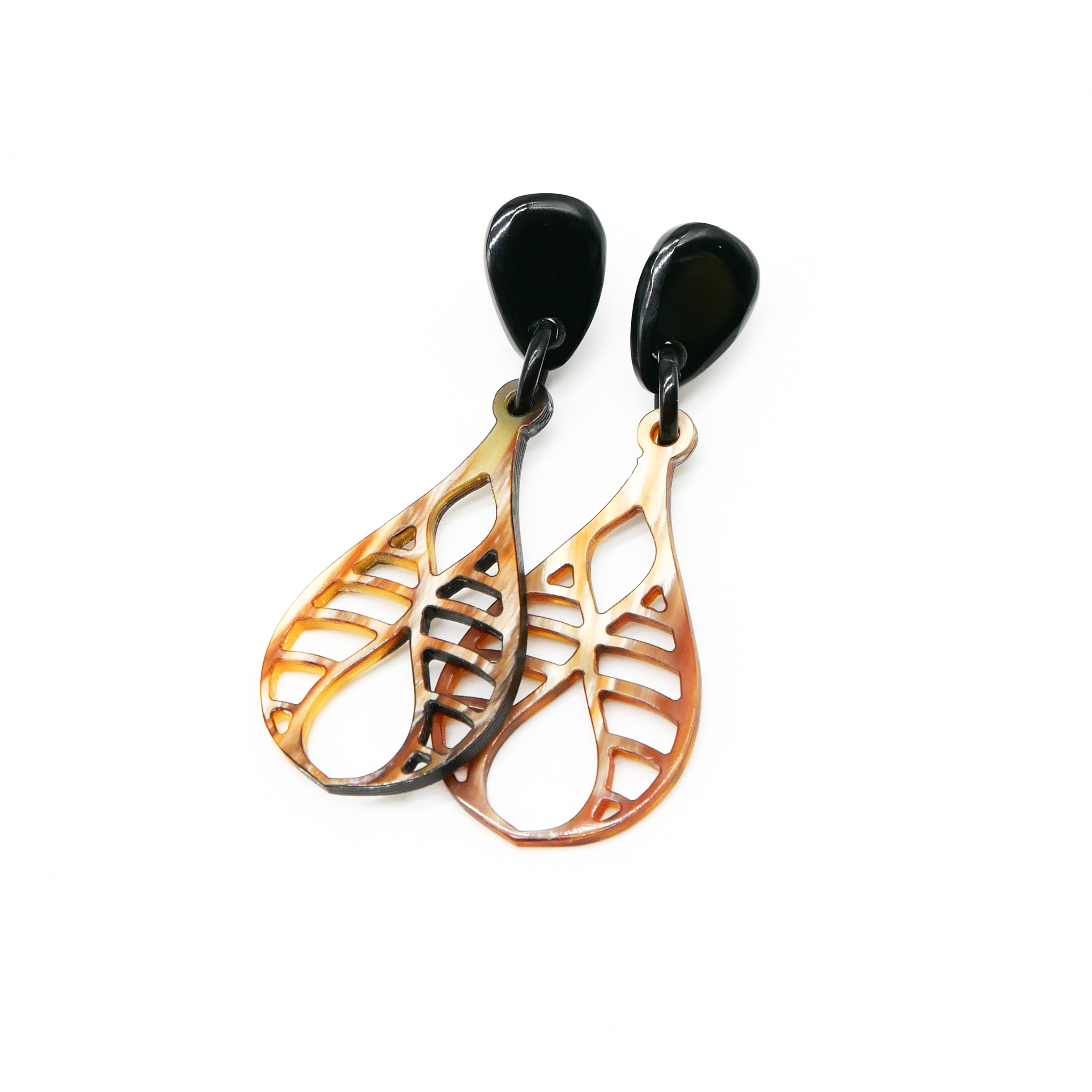  "Craft Art" Ohrring "Pendel" braunes afrikanisches Horn