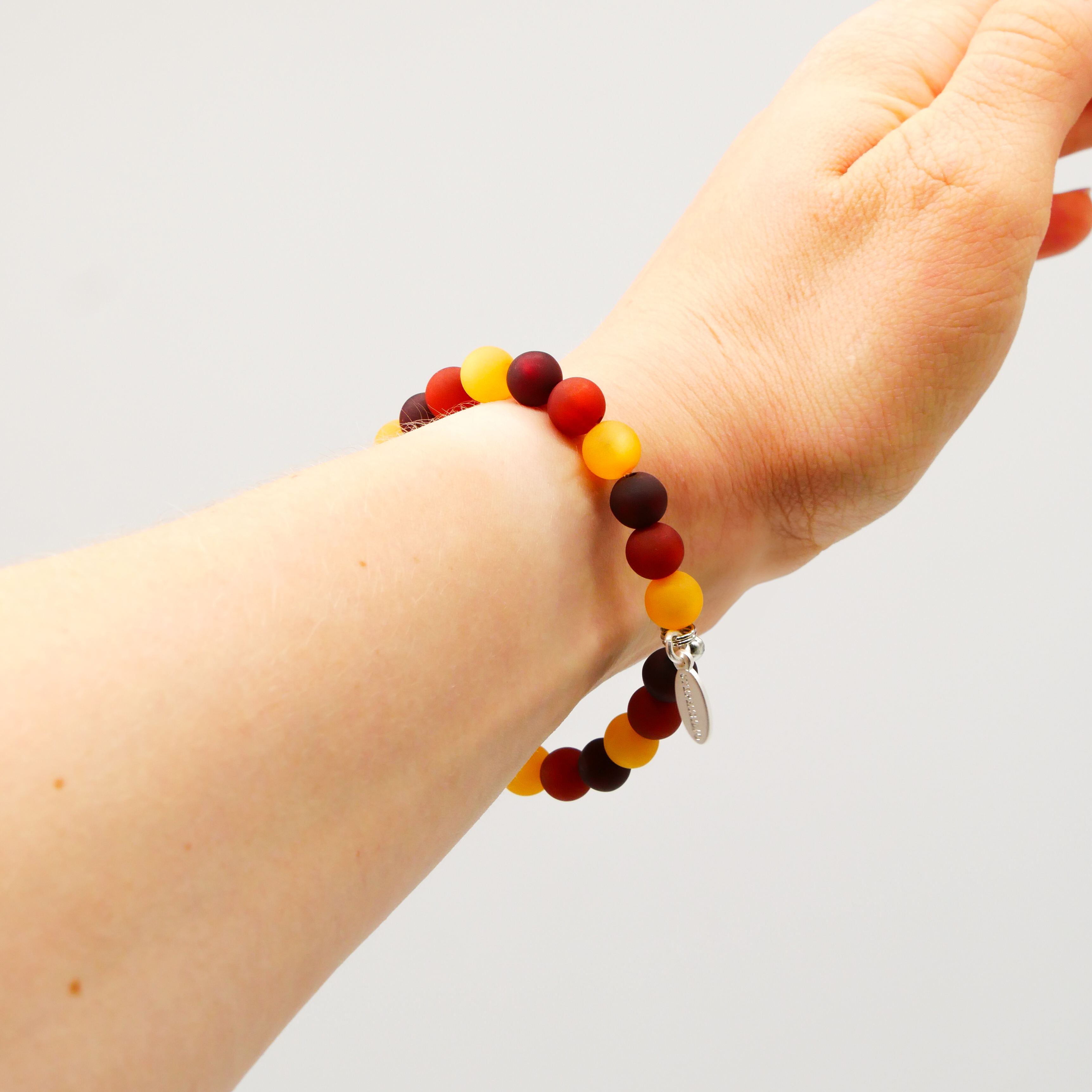 "Color Explosion" Bracelet with Polaris Beads - choclate brown