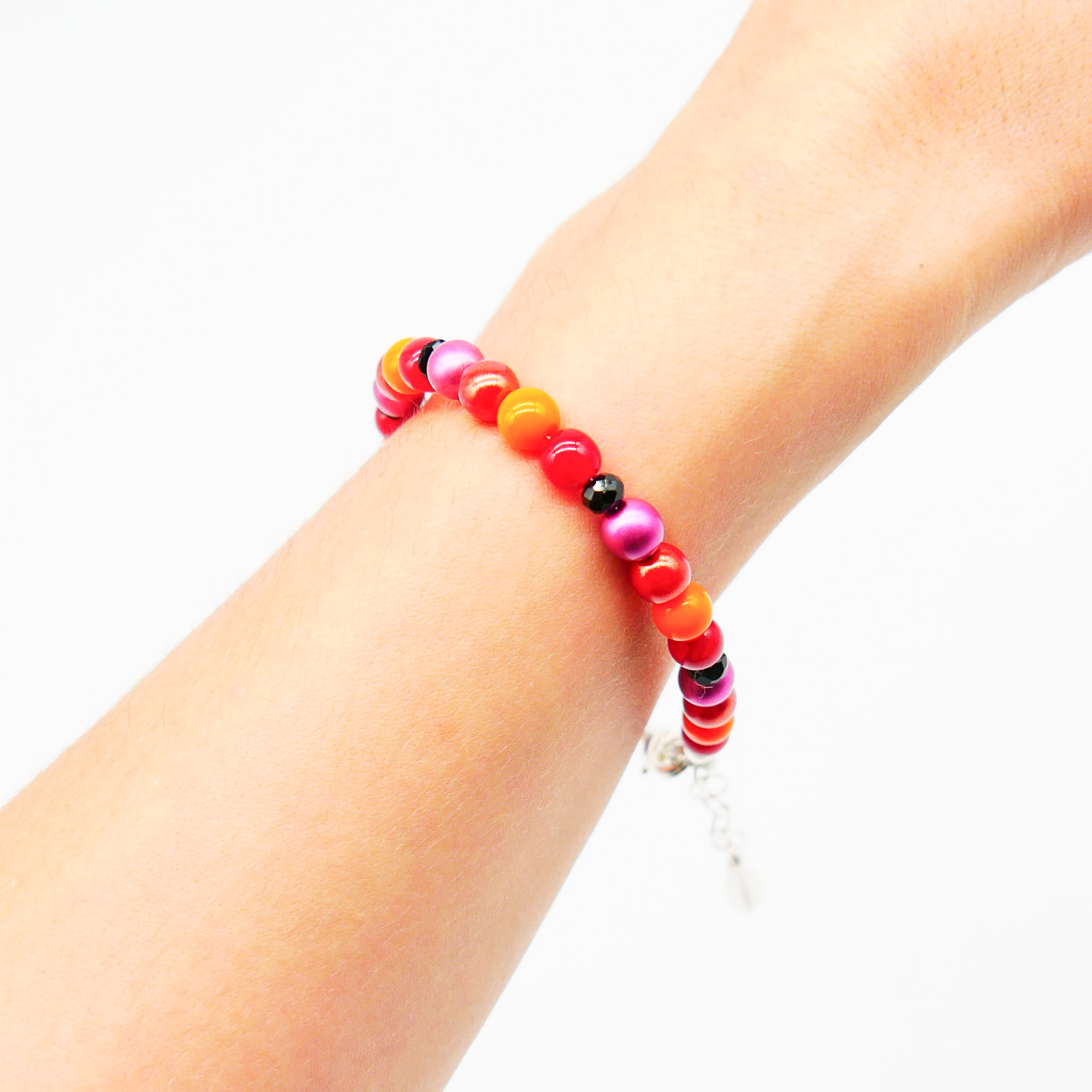 feines Perlenarmband, Ruby Sun