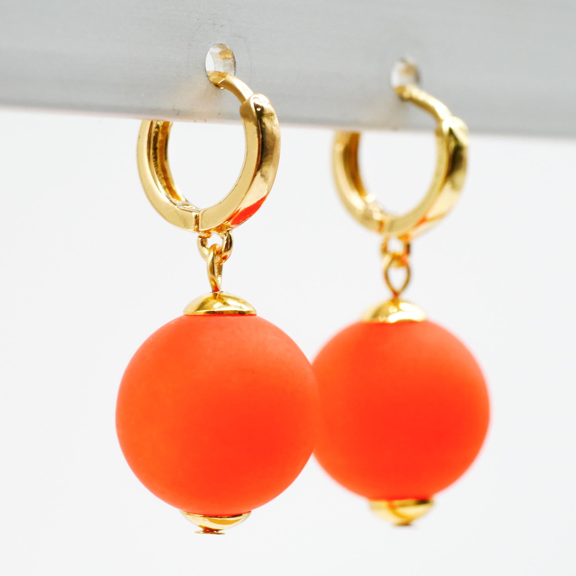 "Color Explosion" Ohrhänger gold mit Polaris-Perle - zucca