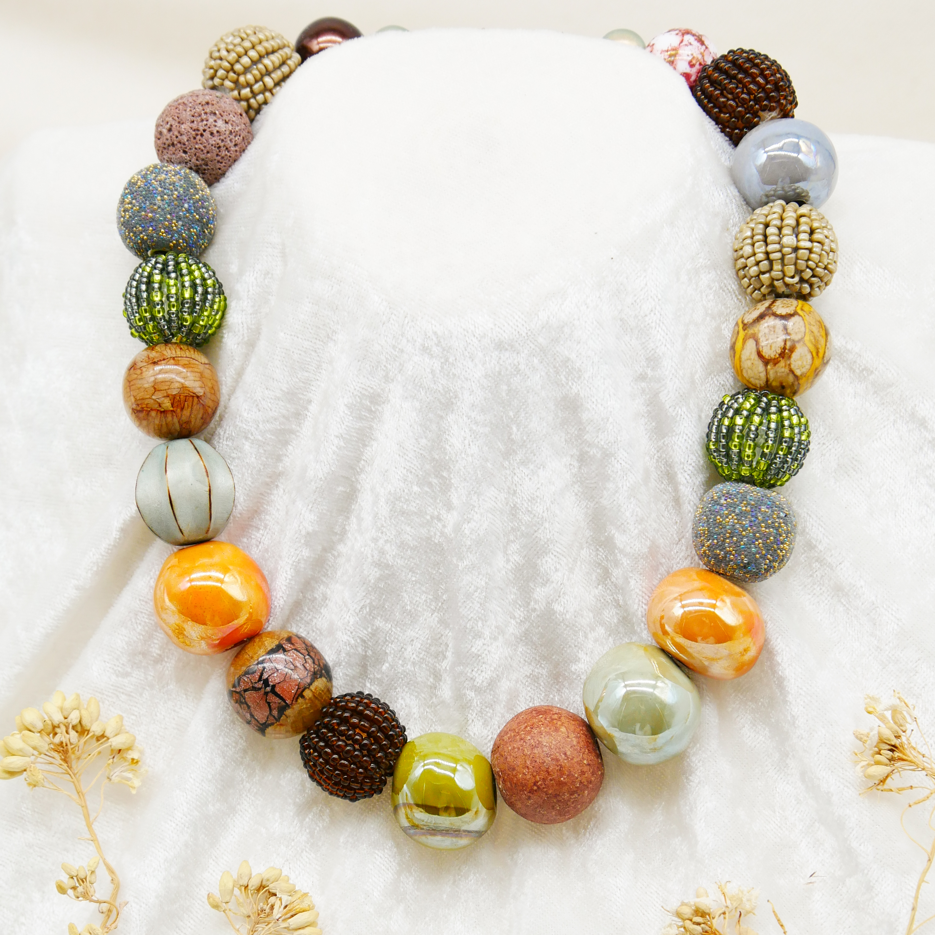 "Bollywood" Kette Ø ca. 20 mm, nativ