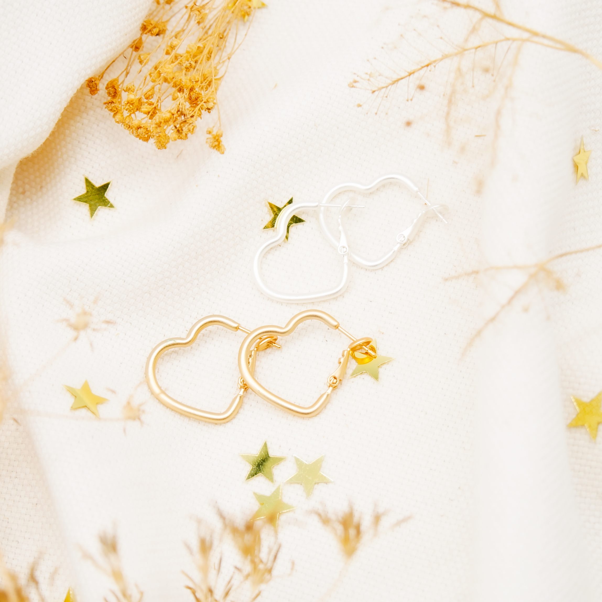 "Circle" Creole Herz vergoldet 28 x 22 mm