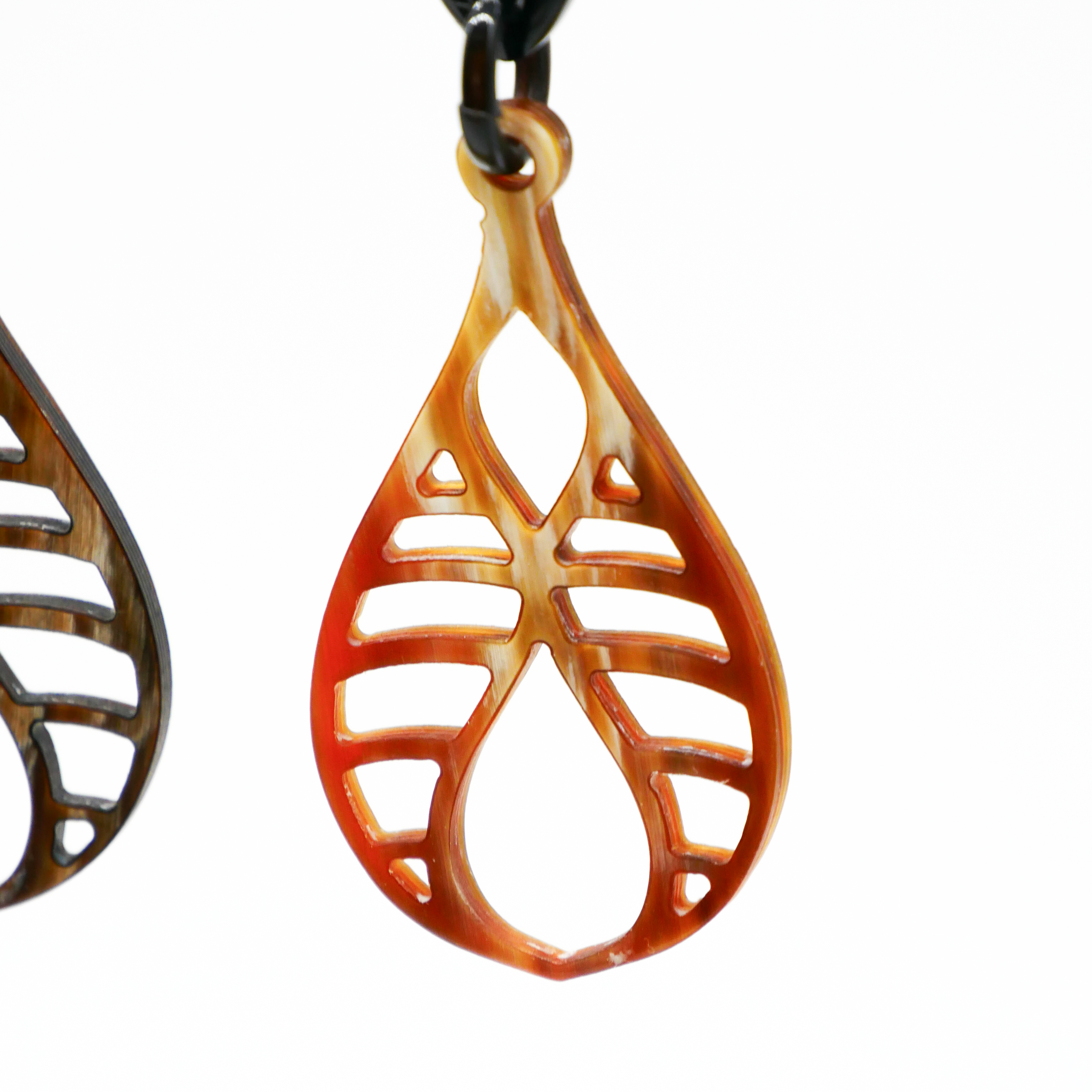  "Craft Art" Ohrring "Pendel" braunes afrikanisches Horn