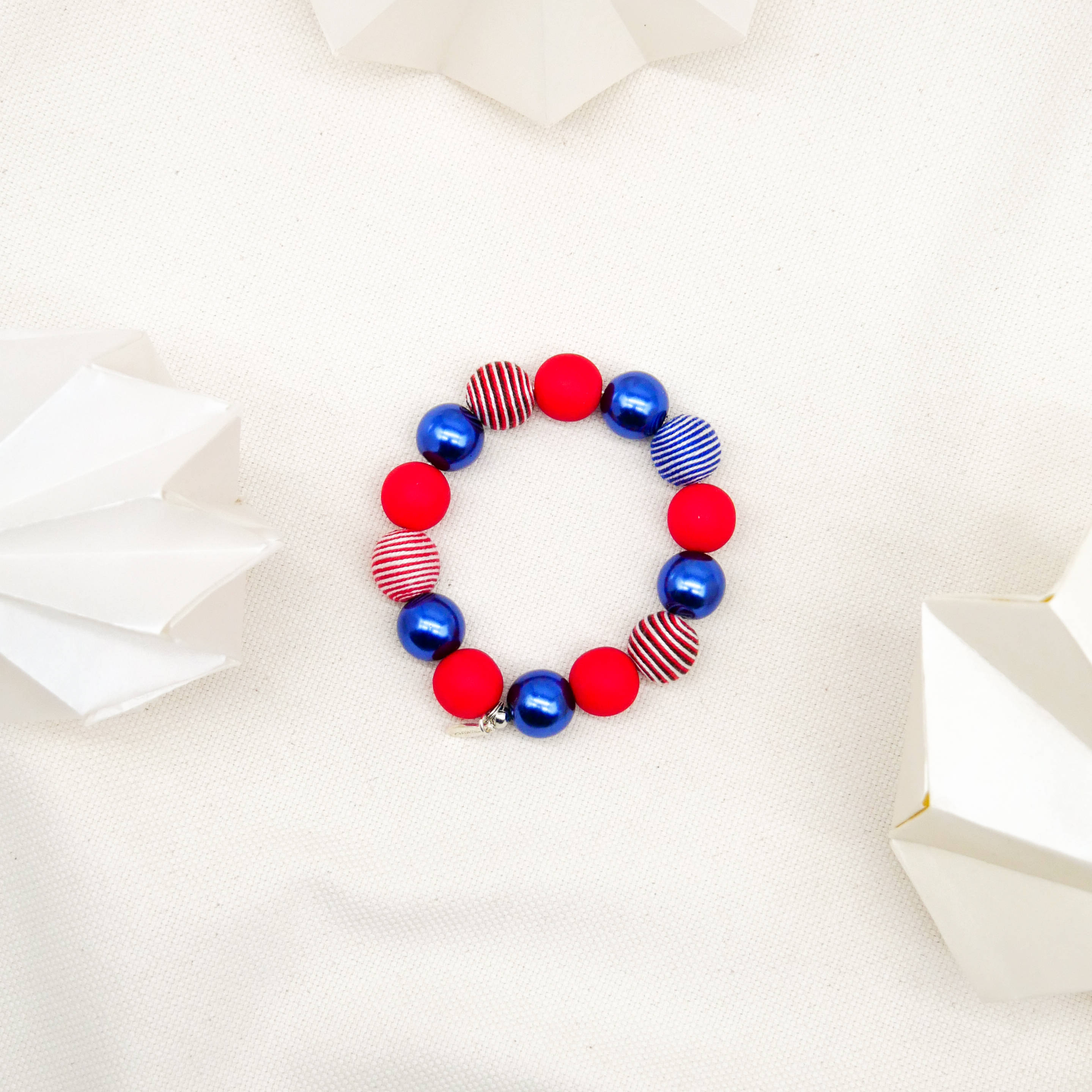  "Bollywood" Armband auf Gummi, marine