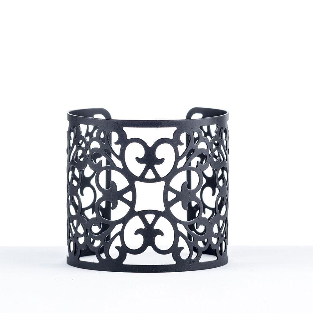 Metallarmspange "Black Bangle", schwarz, Sleeping Beauty