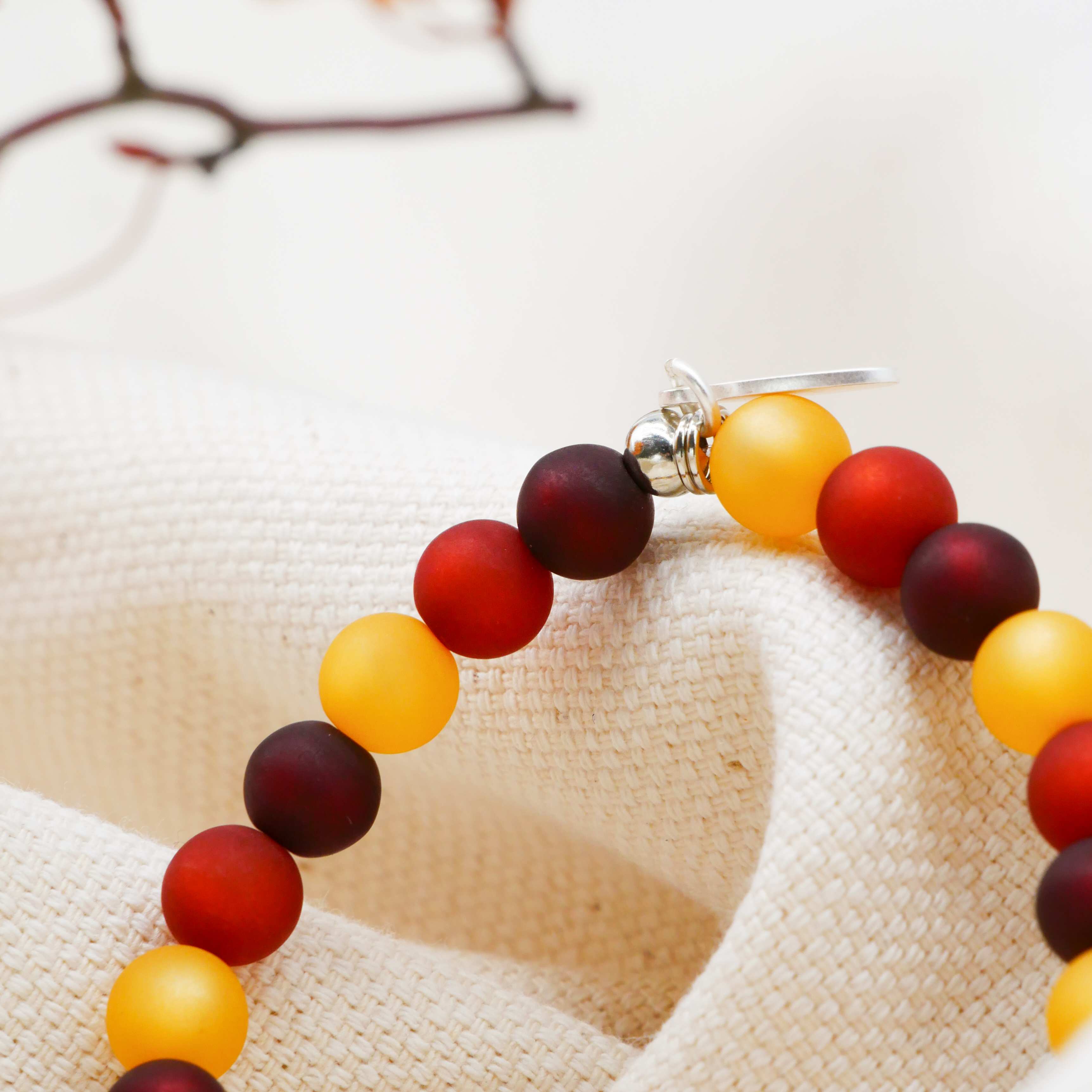 "Color Explosion" Bracelet with Polaris Beads - choclate brown