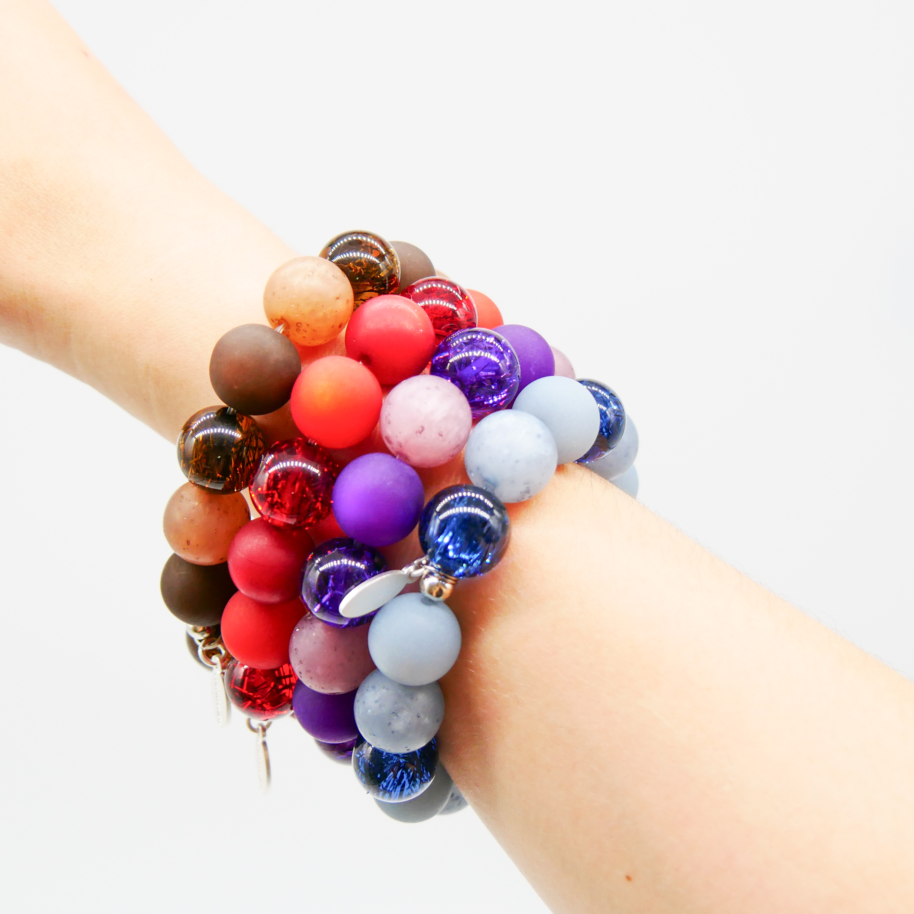 "Color Explosion" Armband auf Gummi Polarisperlen - perlenzian "Color Explosion" Armband auf Gummi Polarisperlen - perlenzian