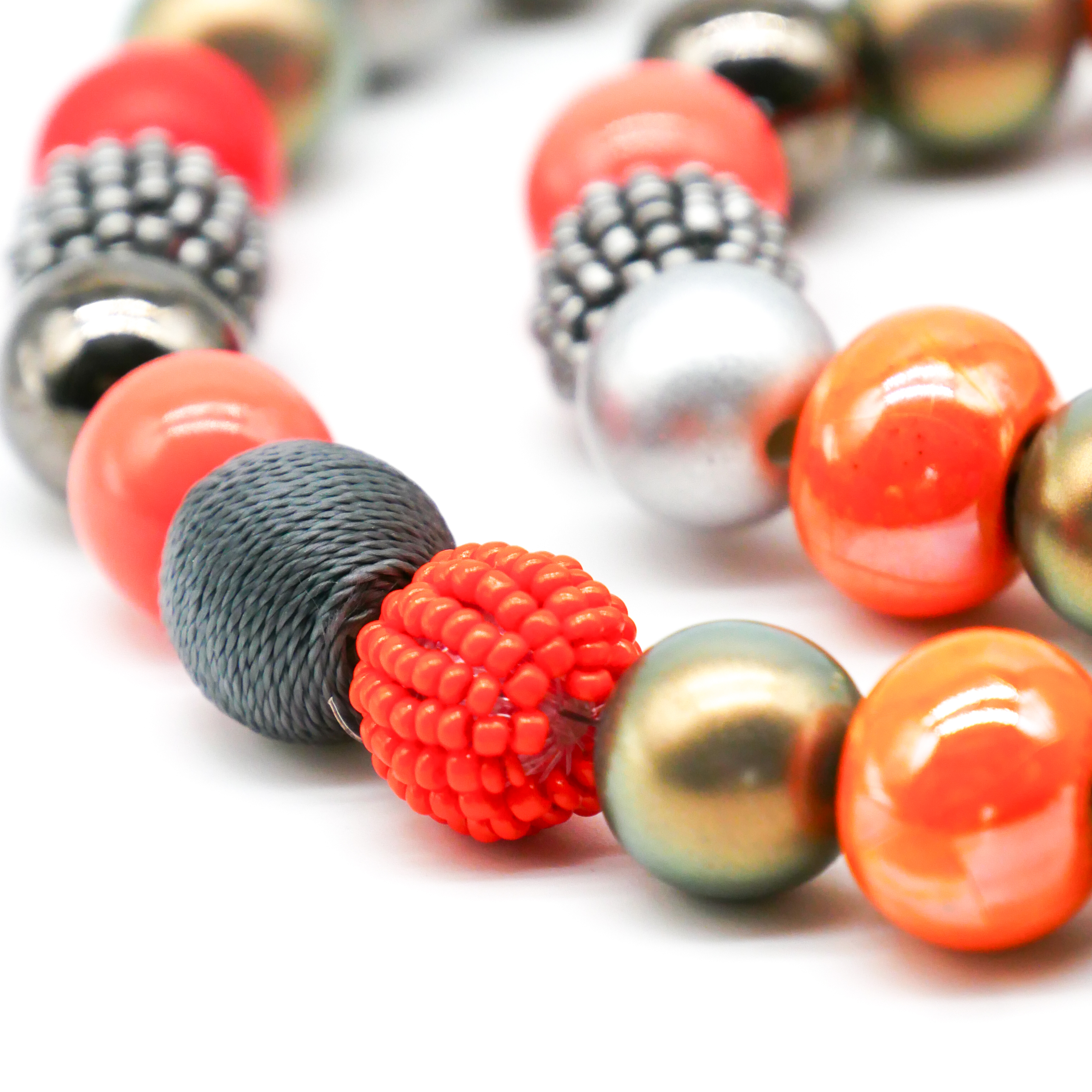  "Bollywood" Armband auf Gummi, vulkan