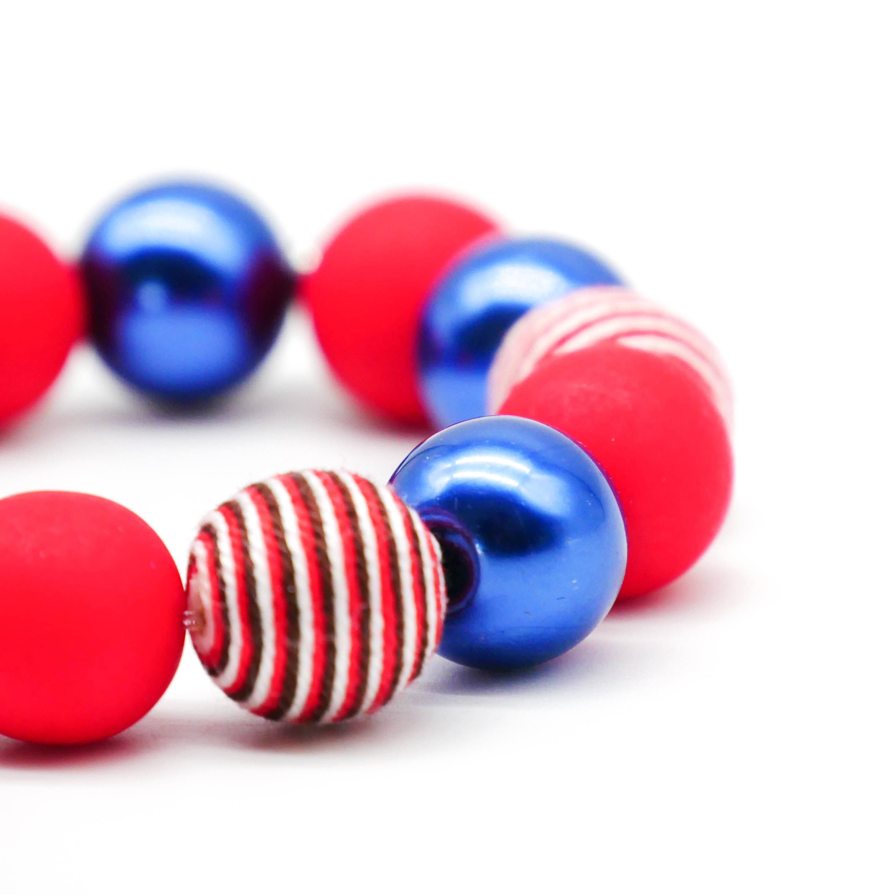  "Bollywood" Armband auf Gummi, marine